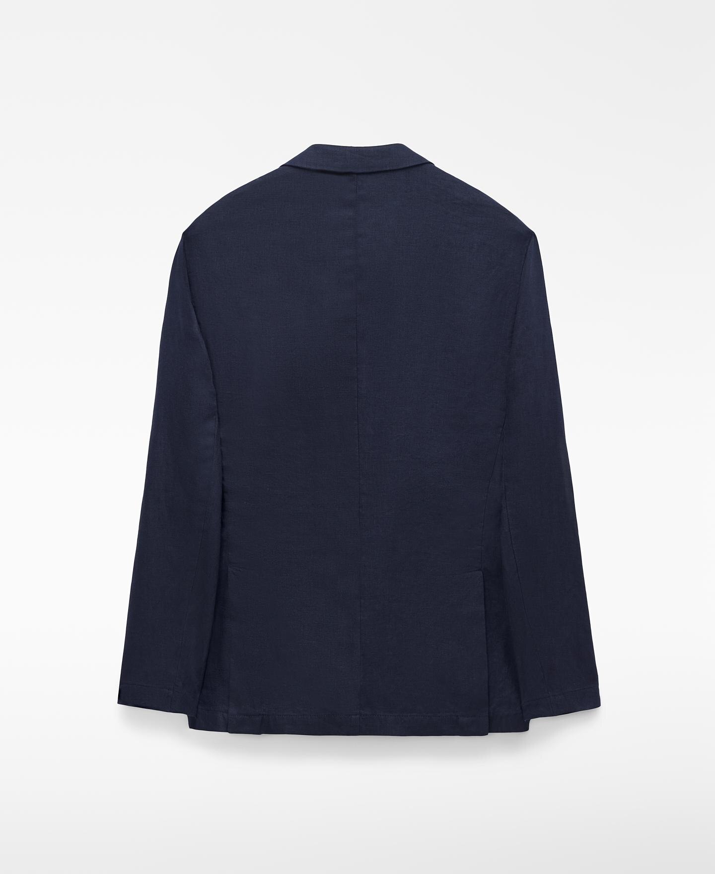 Blazer Sastre em Linho Azul-escuro-6