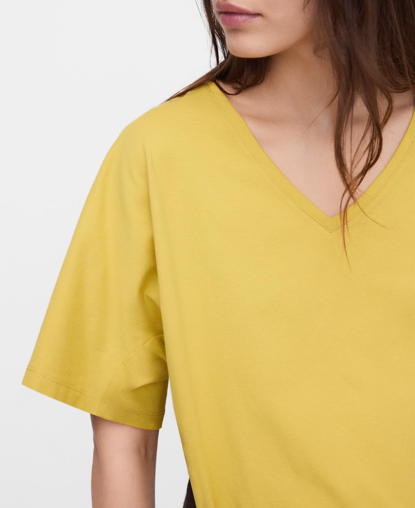T-shirt Evasé em Pyratex® Algodão Espanhol Amarelo-4