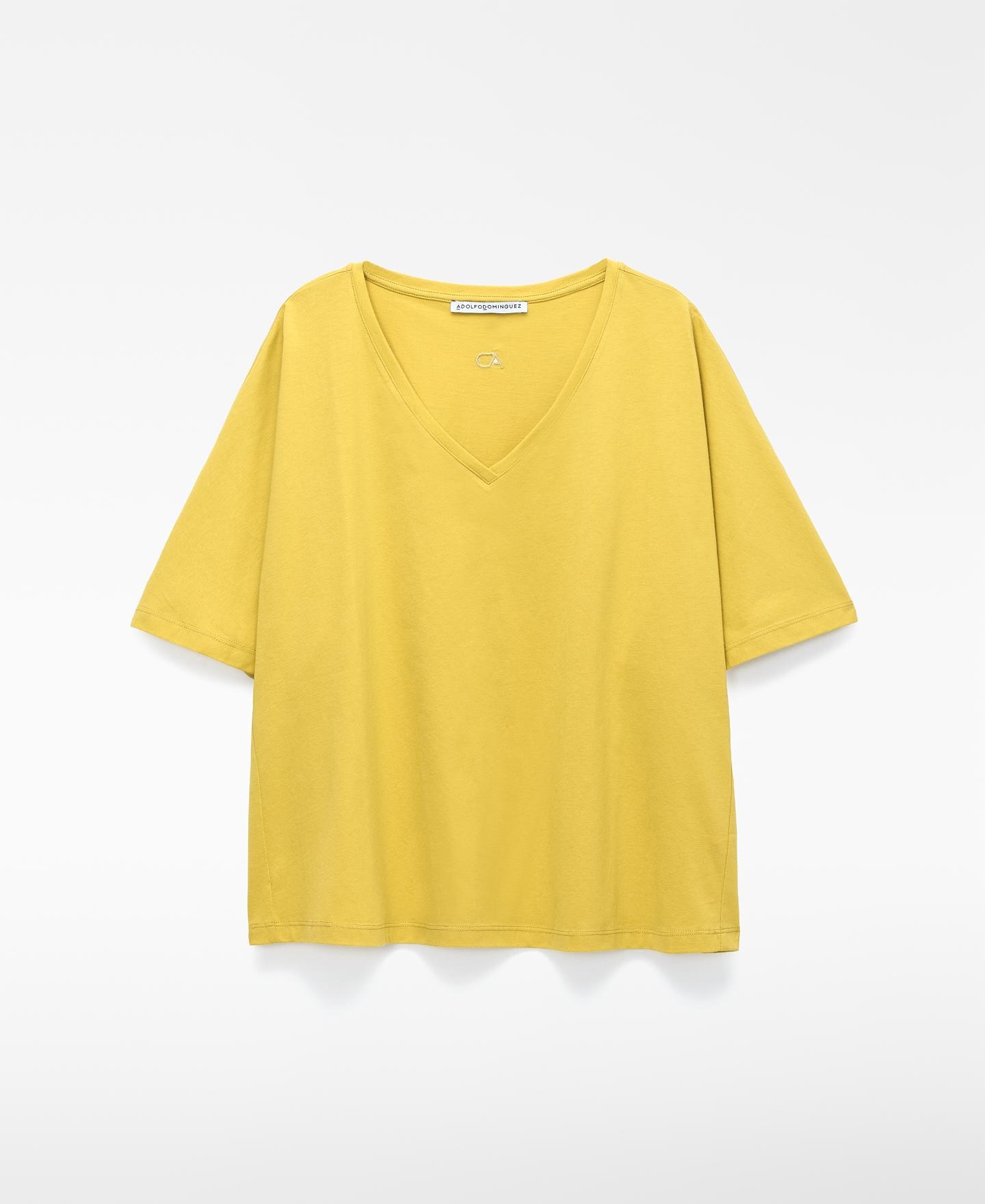T-shirt Evasé em Pyratex® Algodão Espanhol Amarelo-5