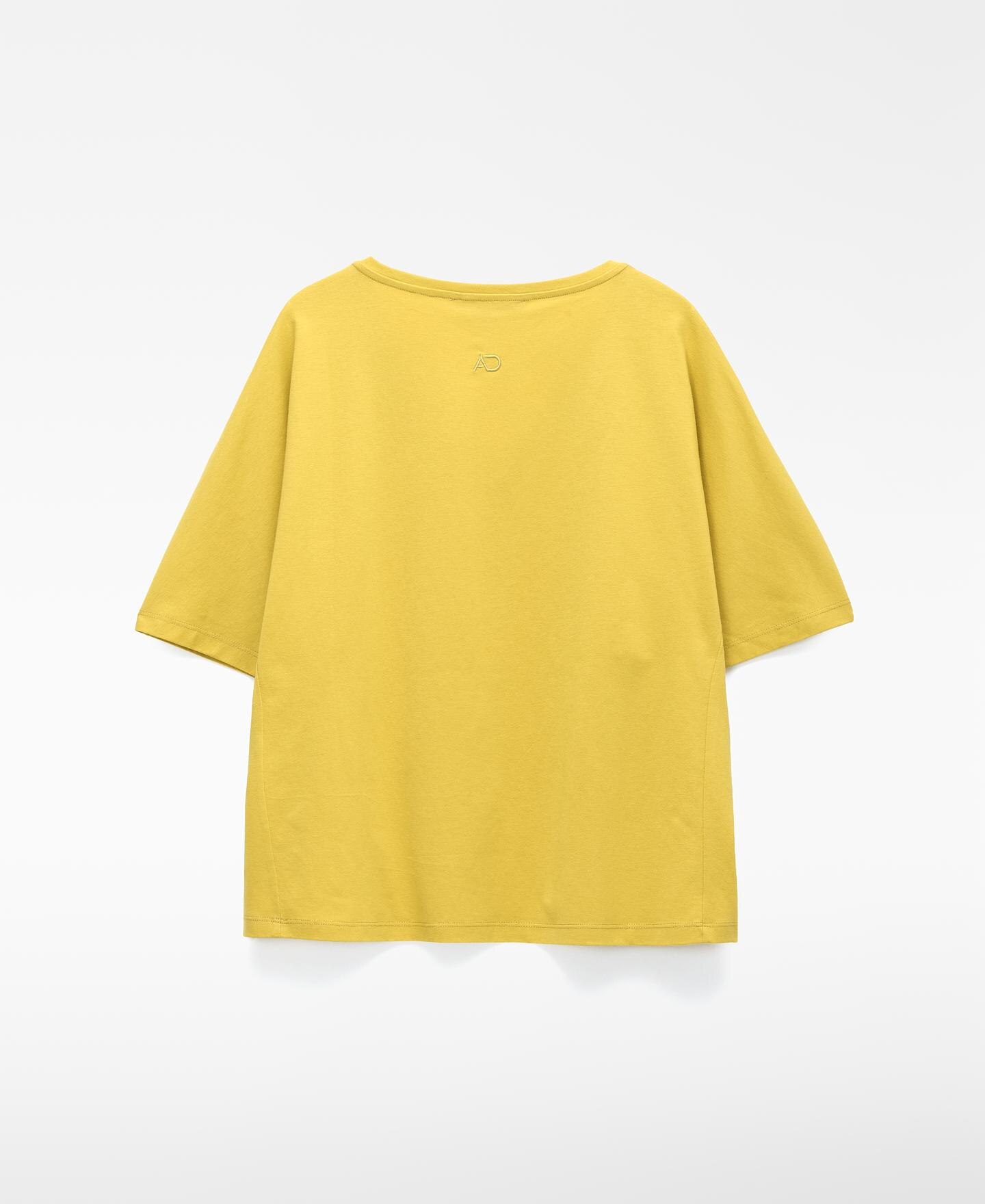 T-shirt Evasé em Pyratex® Algodão Espanhol Amarelo-6