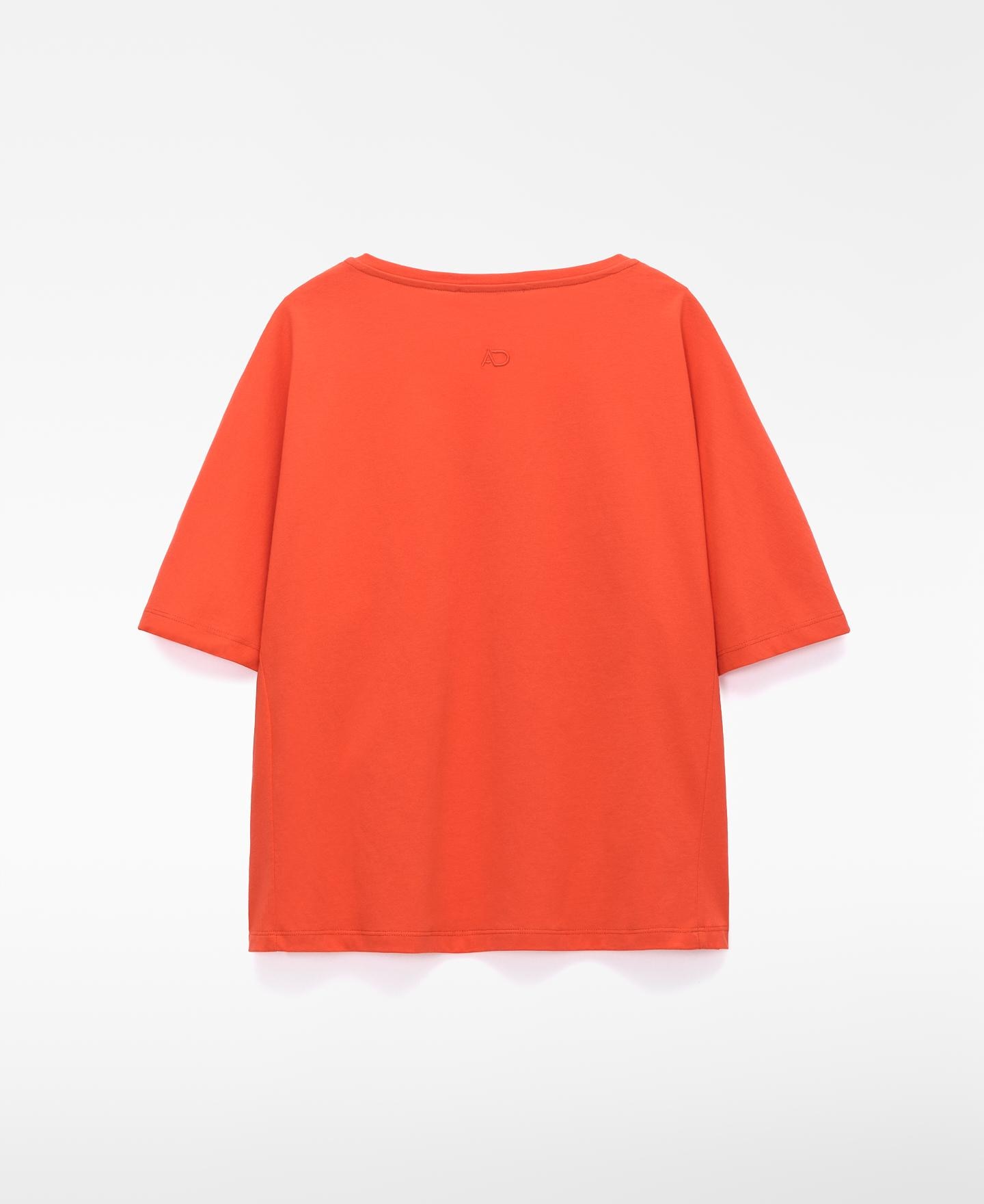 T-shirt Evasé em Pyratex® Algodão Espanhol Vermelho-6