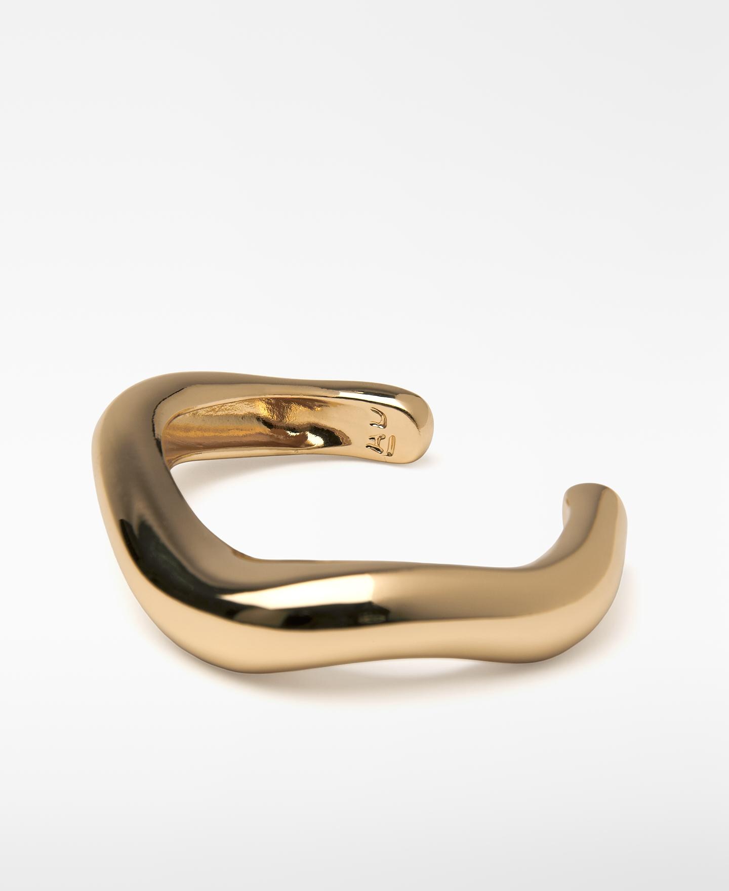 Pulseira Metálica Irregular Dourado-2