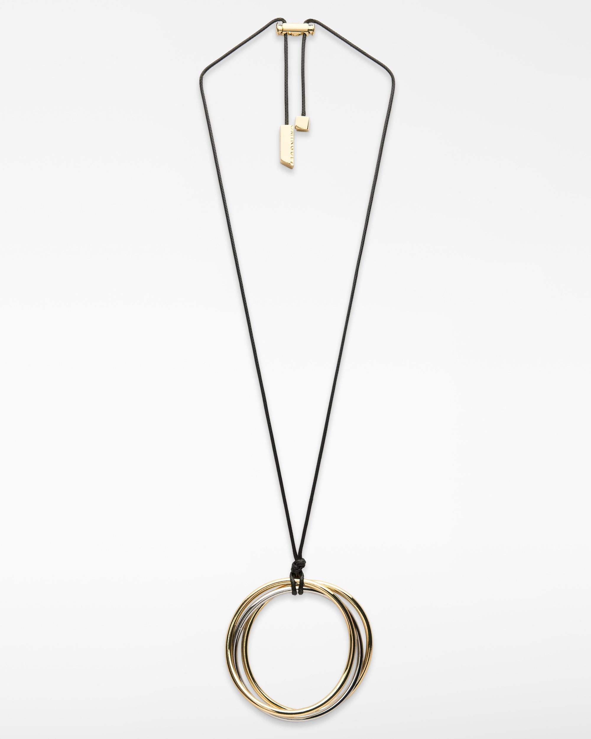 Imagem 0 de Colar com Argolas Metálicas Bicolor