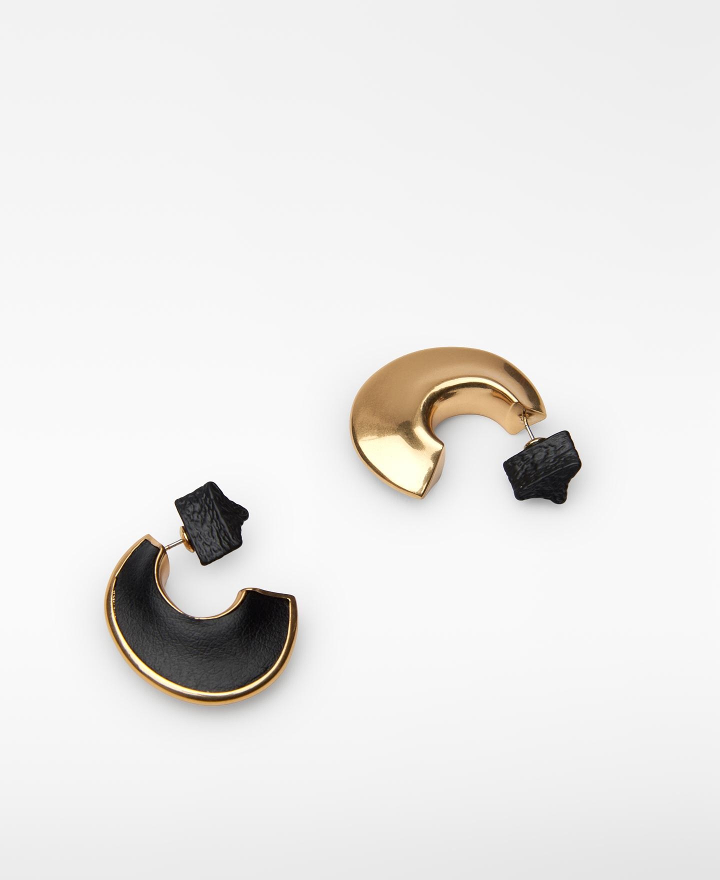 Aros Metálicos Bicolor Dourado-3