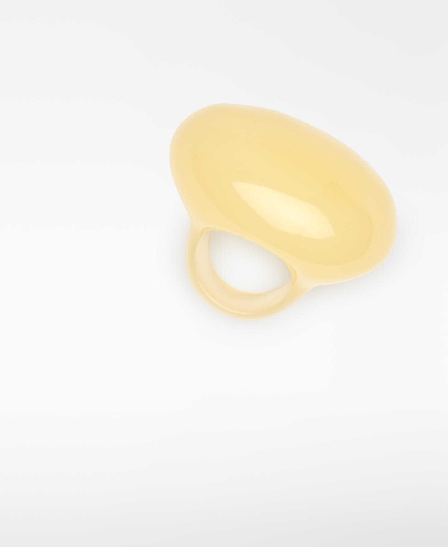Maxi Anel Circular em Resina Amarelo-2