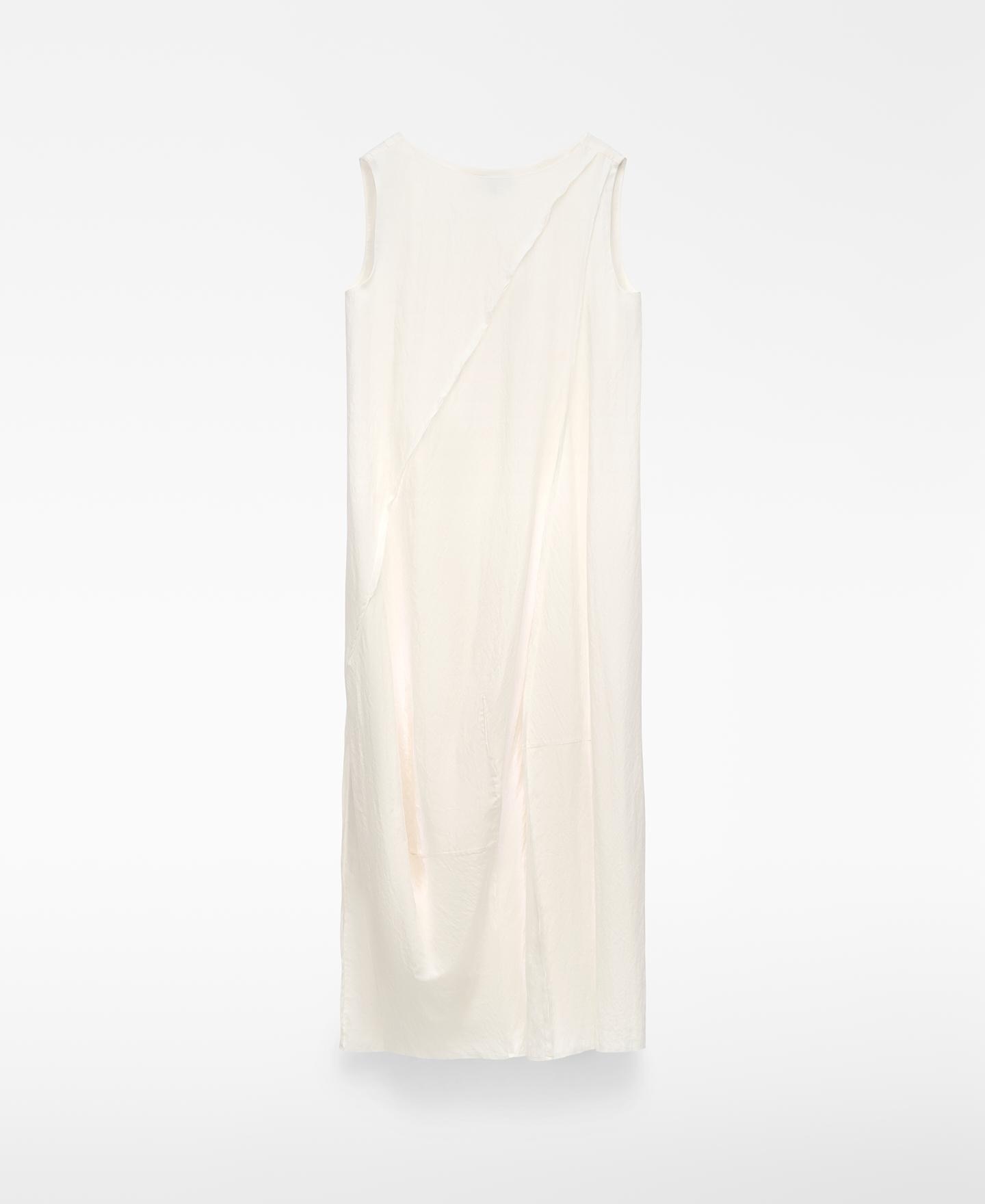 Vestido Midi Globo com Pinças Cru-5