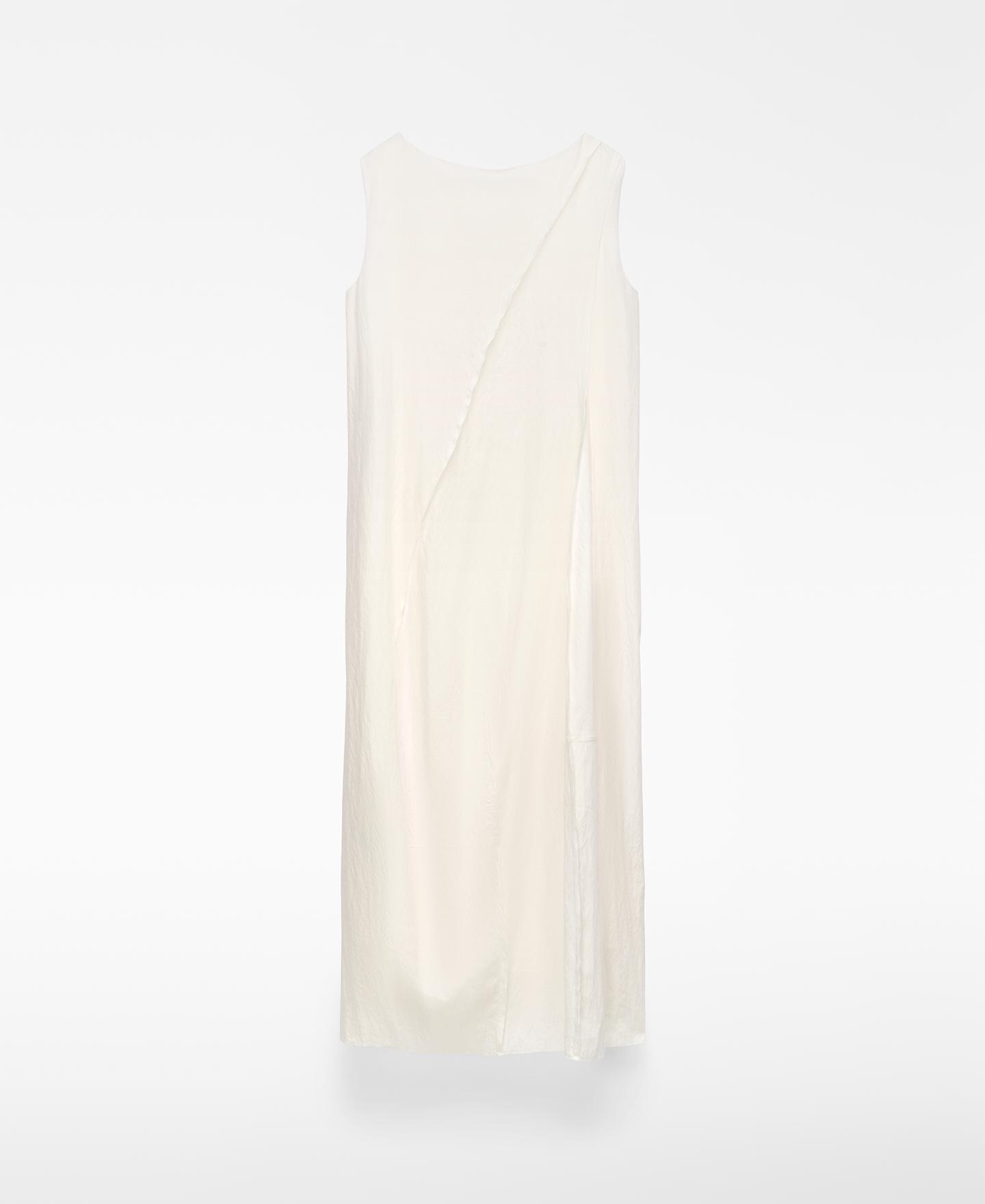 Vestido Midi Globo com Pinças Cru-6