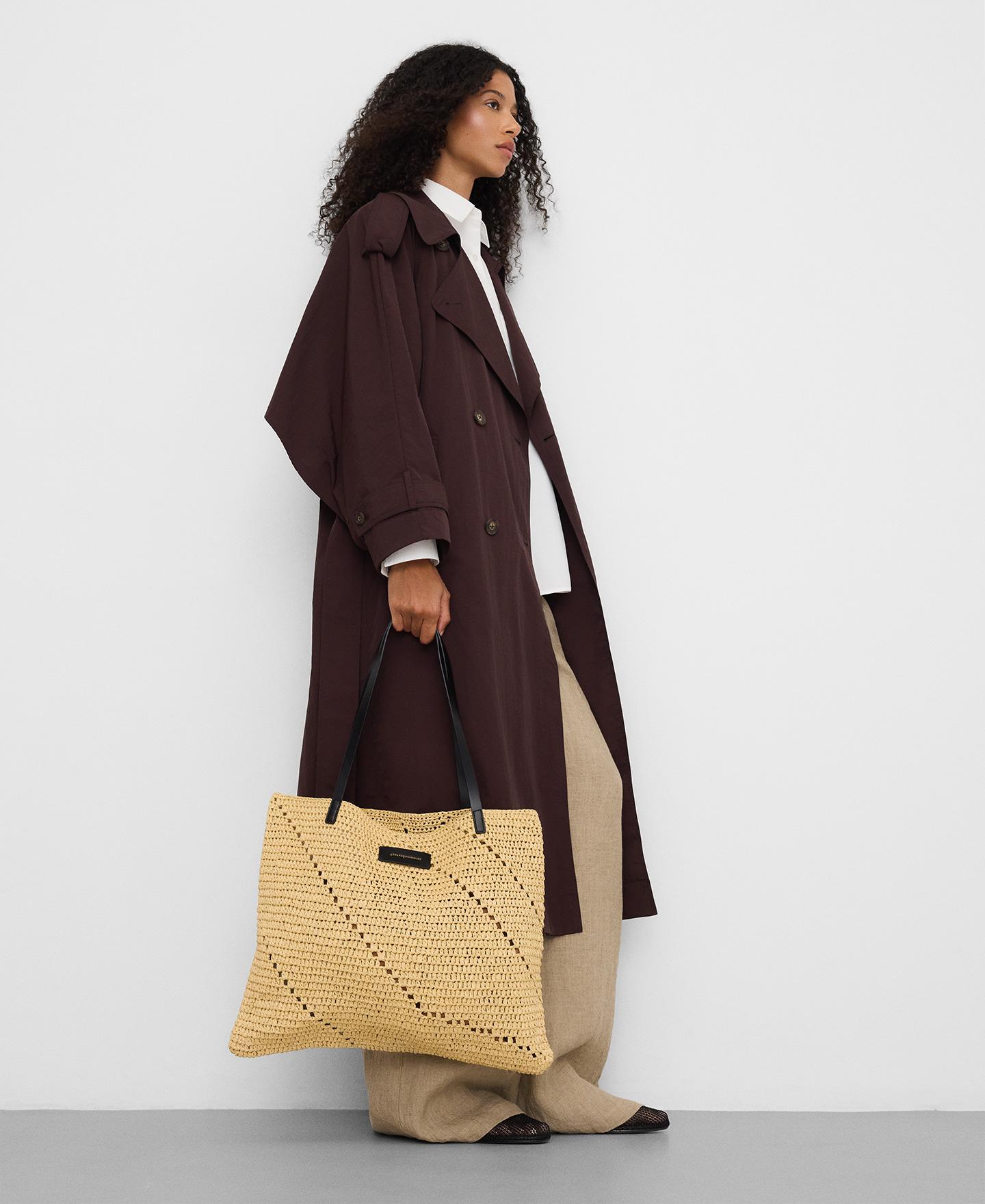 Shopper Grande com Textura de Ráfia Natural-5