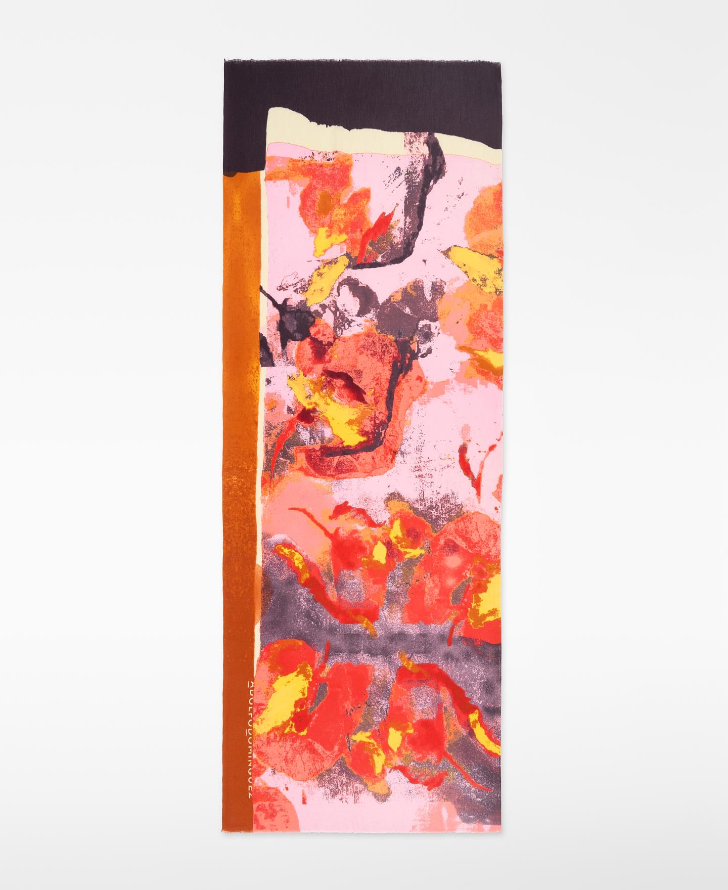 Imagem 0 de Écharpe Tipo Xaile de Algodão Orgânico com Estampado Floral