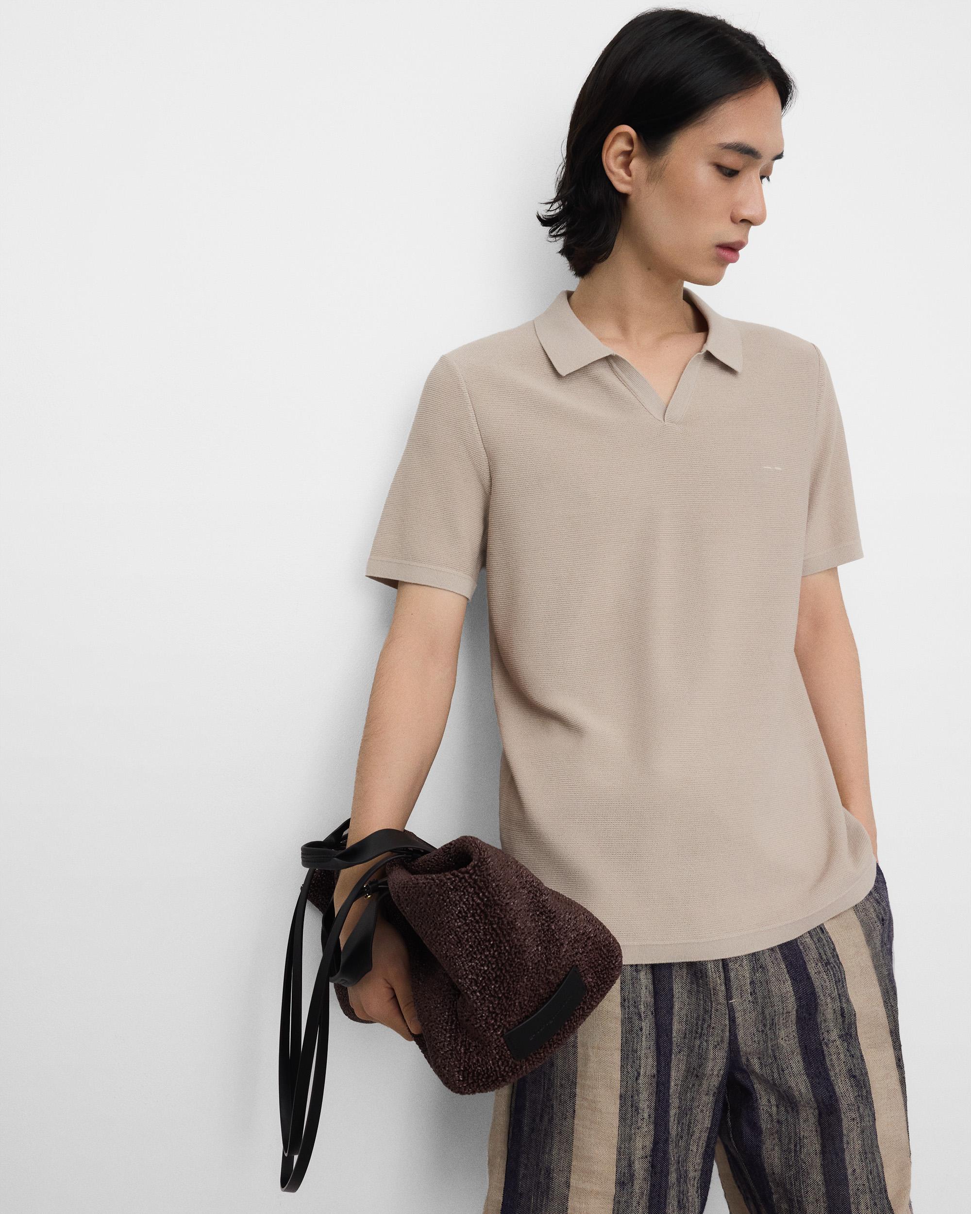 Imagem 0 de Polo de Manga Curta em Malha Estrutura