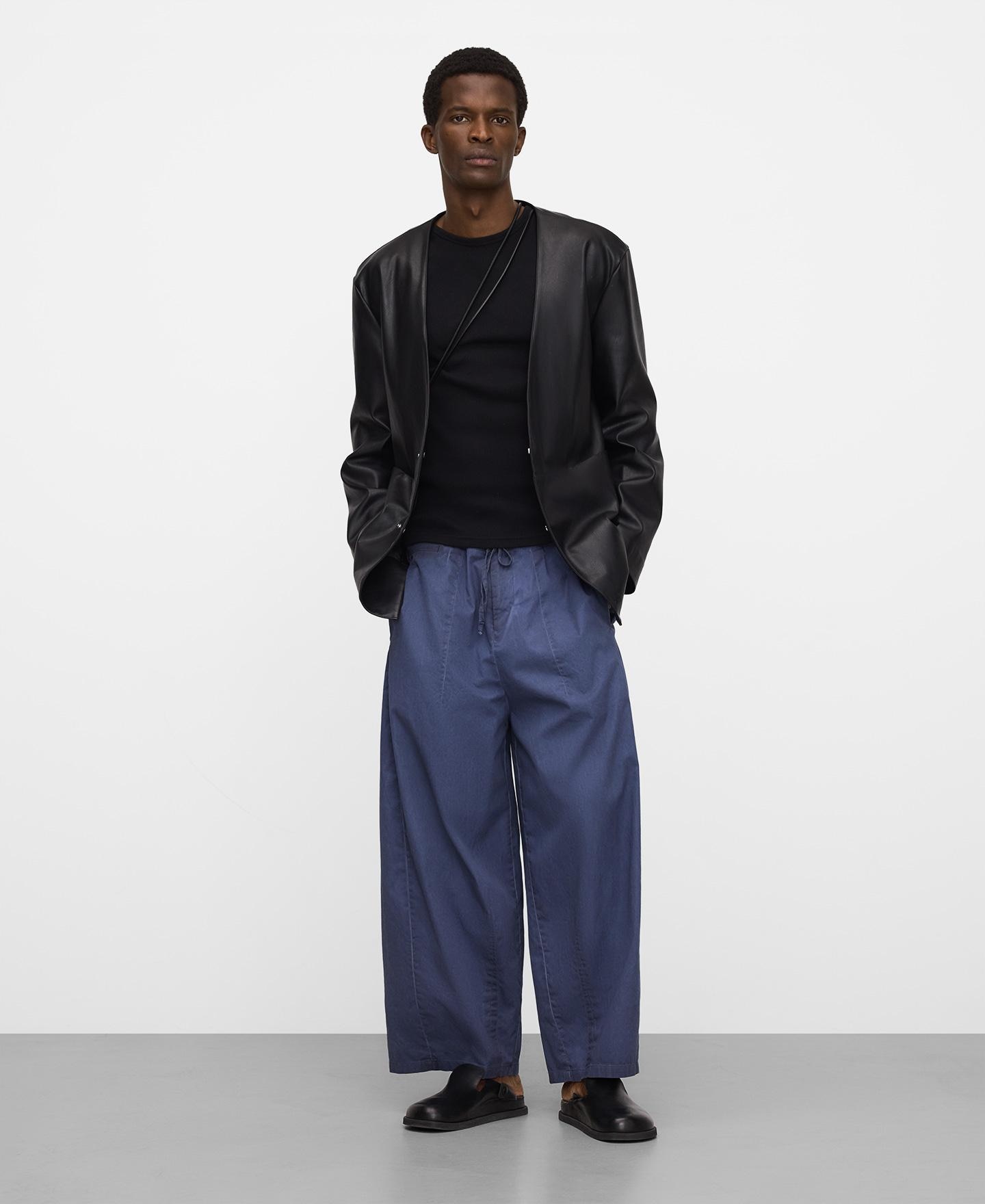 Calças Joggers Barrel Fit em Algodão Orgânico Índigo-2