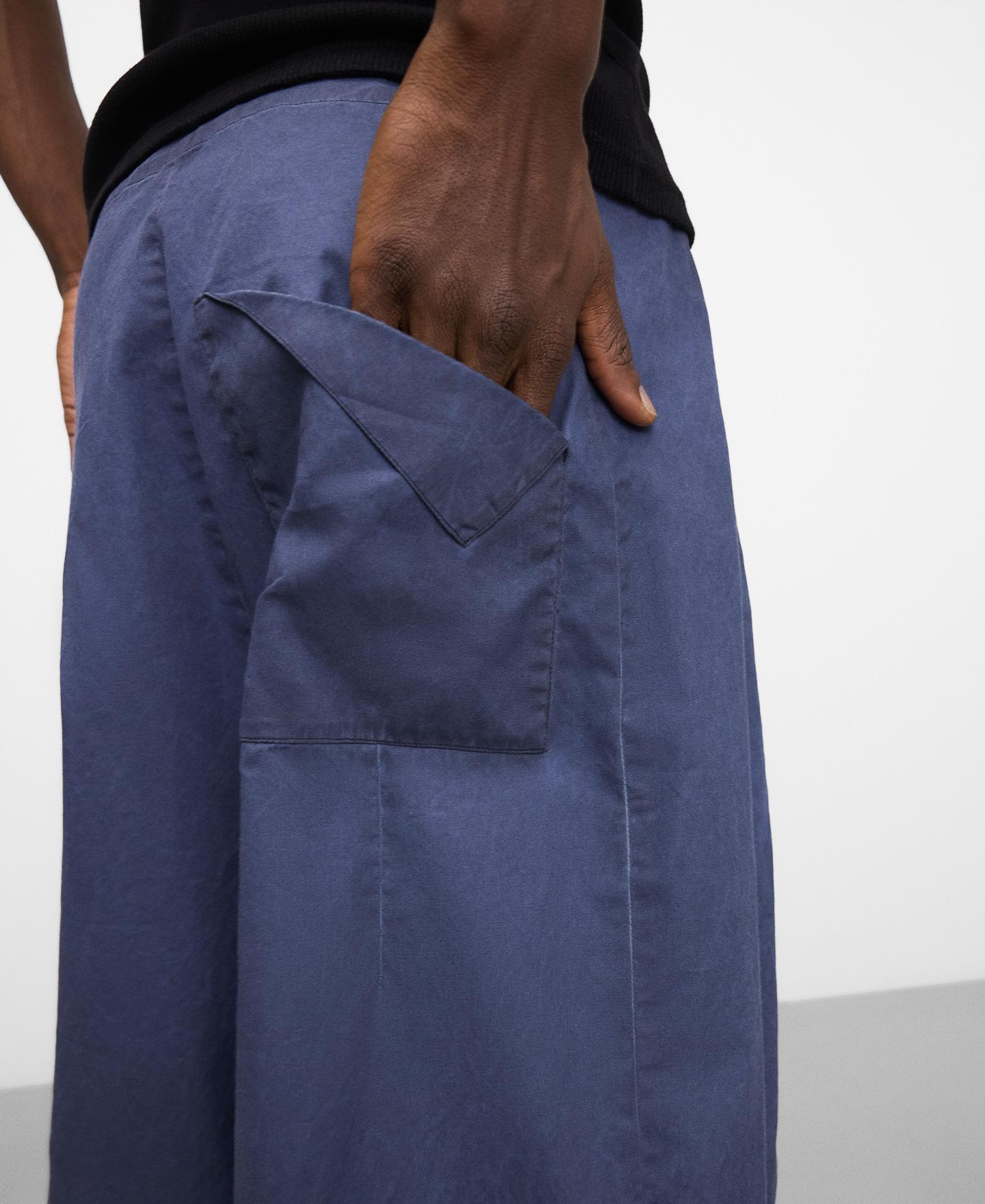 Calças Joggers Barrel Fit em Algodão Orgânico Índigo-4