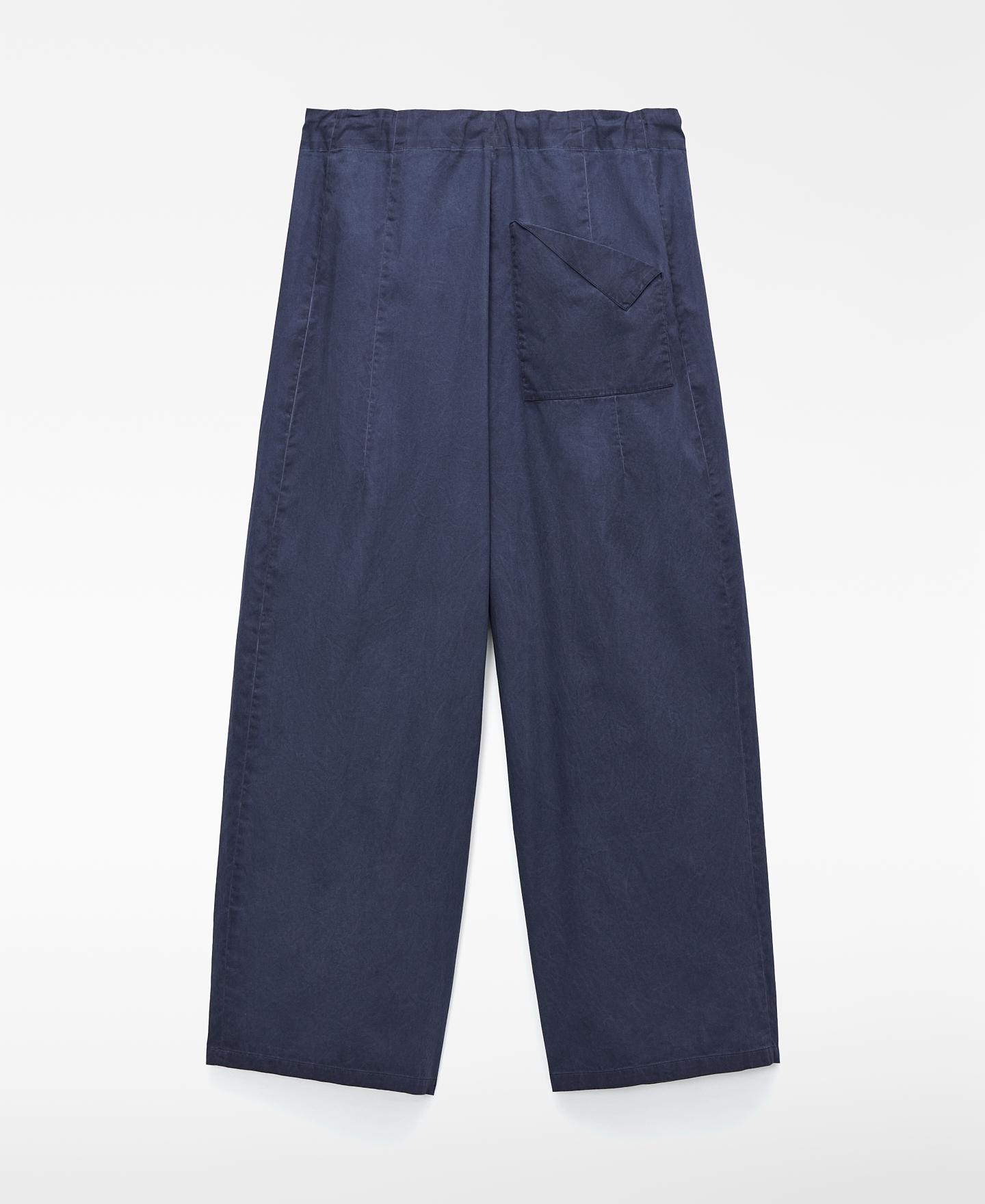Calças Joggers Barrel Fit em Algodão Orgânico Índigo-6