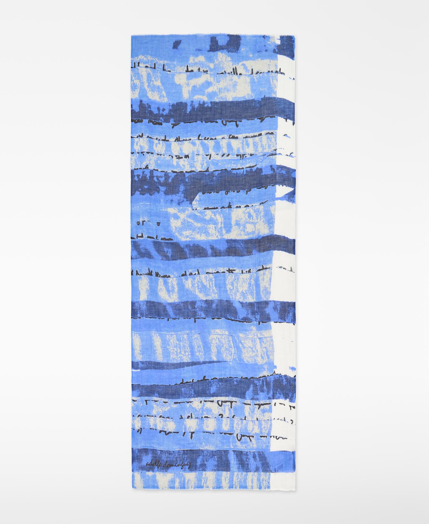 Imagem 0 de Écharpe Tipo Xaile com Estampado de Letras em Linho e Modal