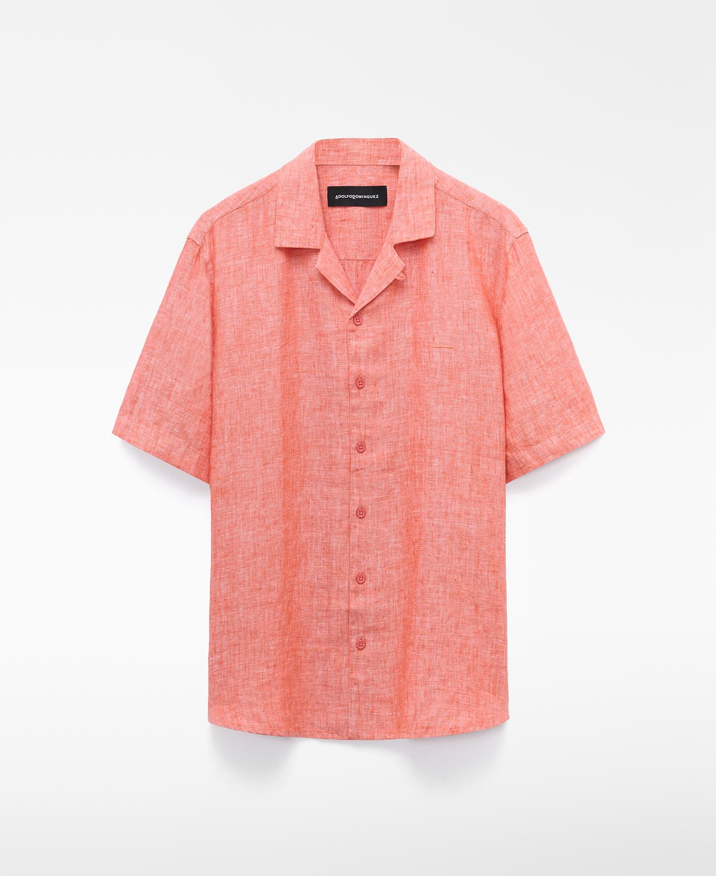 Imagem 0 de Camisa de Linho com Gola Bowling em Linho Europeu