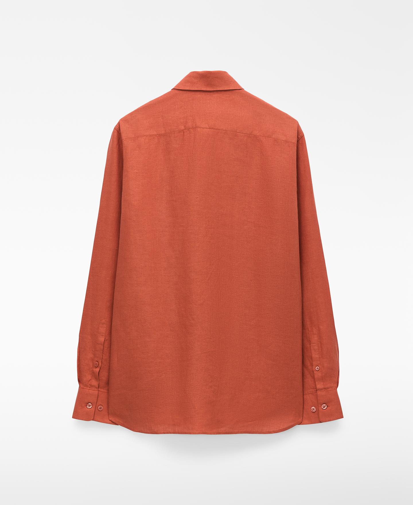 Camisa de Linho de Manga Comprida Regular Fit Terra-6