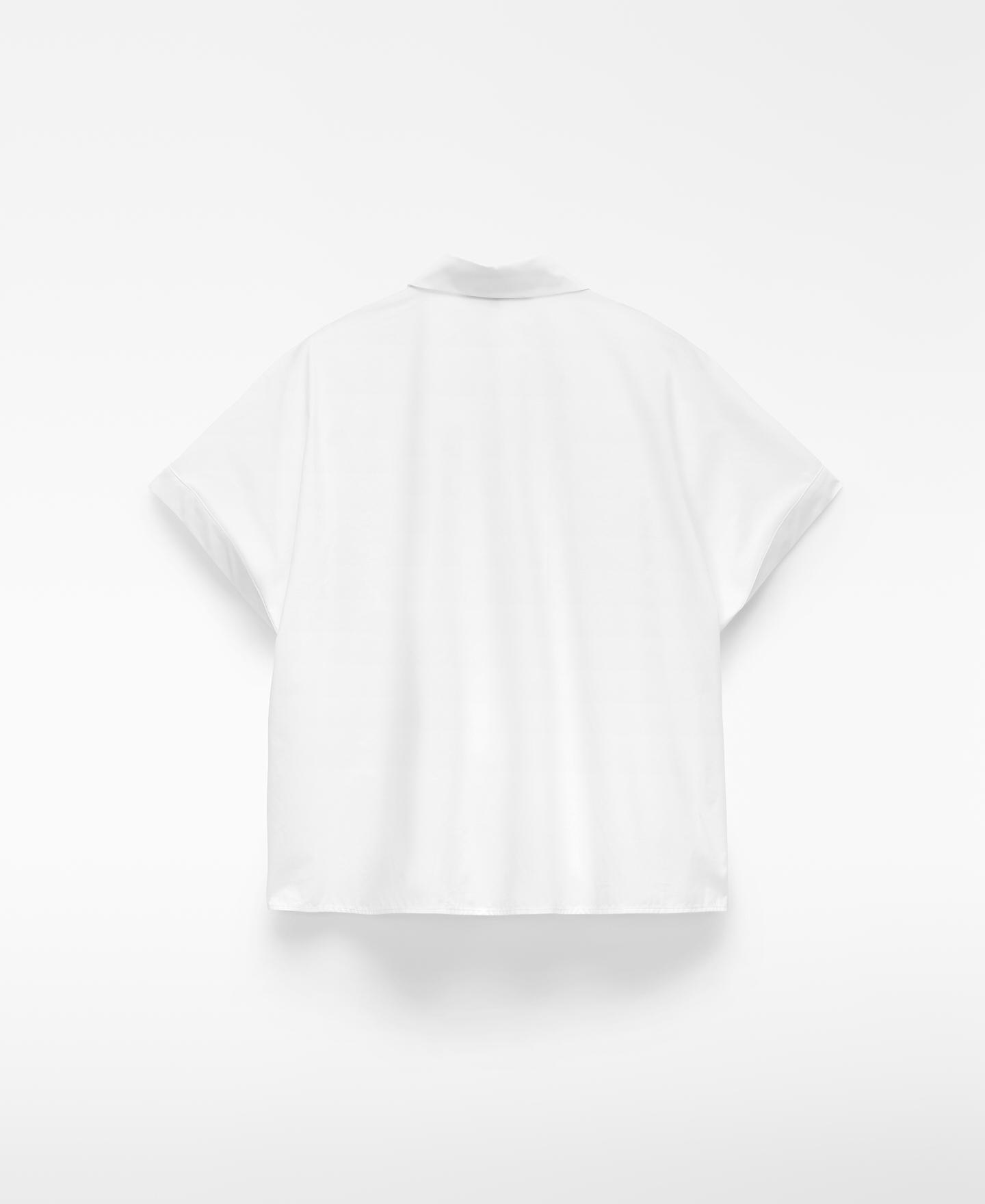 Camisa Curta Bordada Branco-6