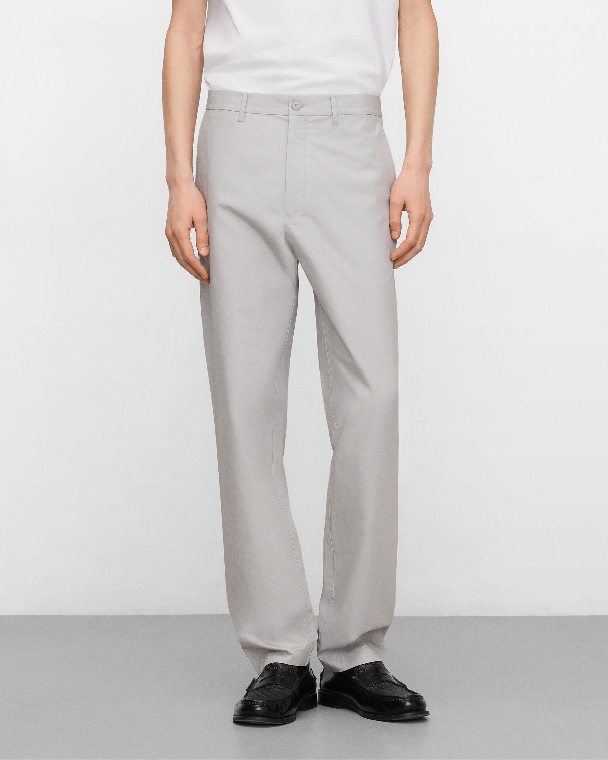 Imagem 0 de Calças Chino com Corte a Direito em Popelina de Algodão