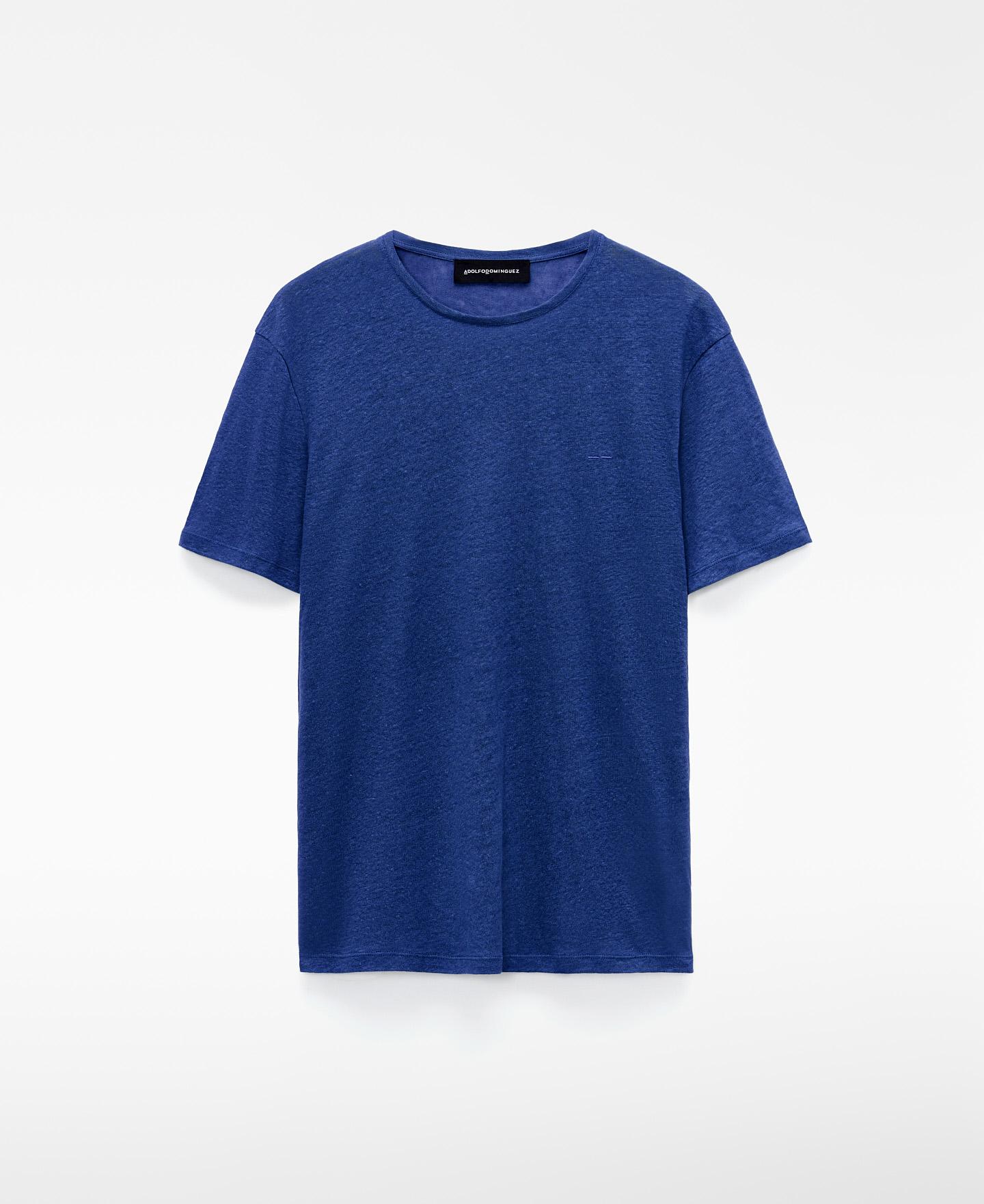 Imagem 0 de T-shirt de Manga Curta Regular Fit em Linho Europeu