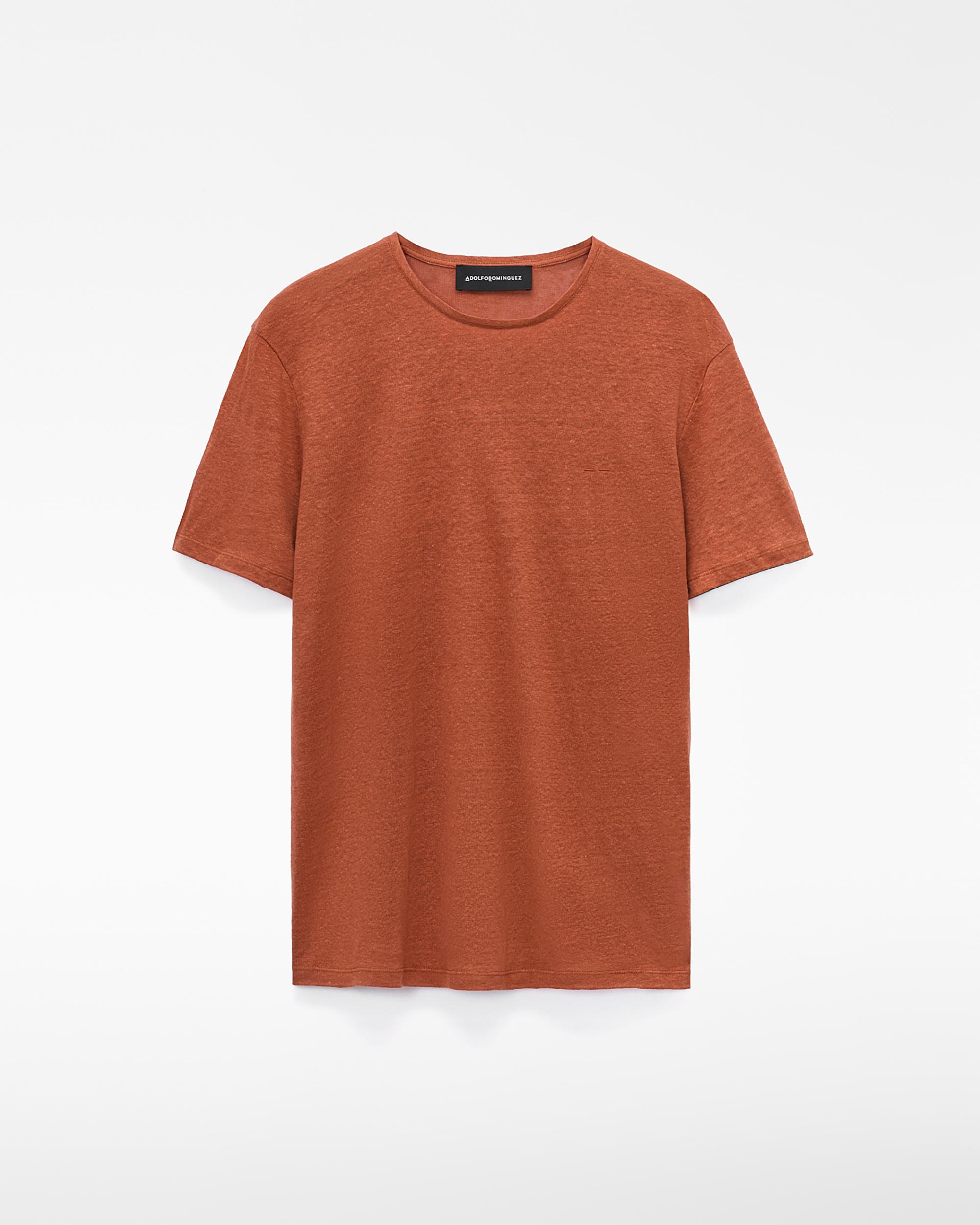 Imagem 0 de T-shirt de Manga Curta Regular Fit em Linho Europeu