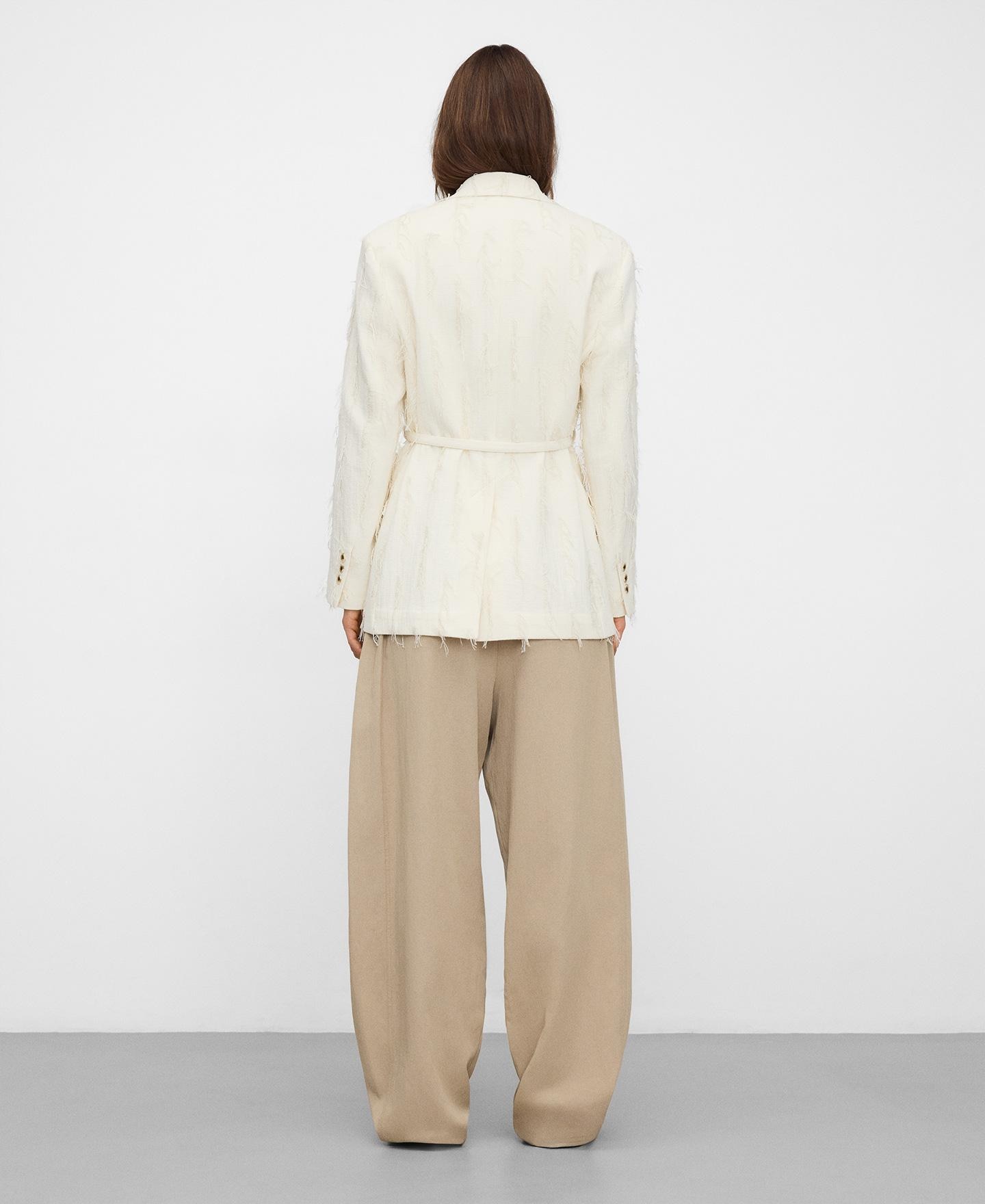 Blazer Cruzado de Corte Sastre Natural-3