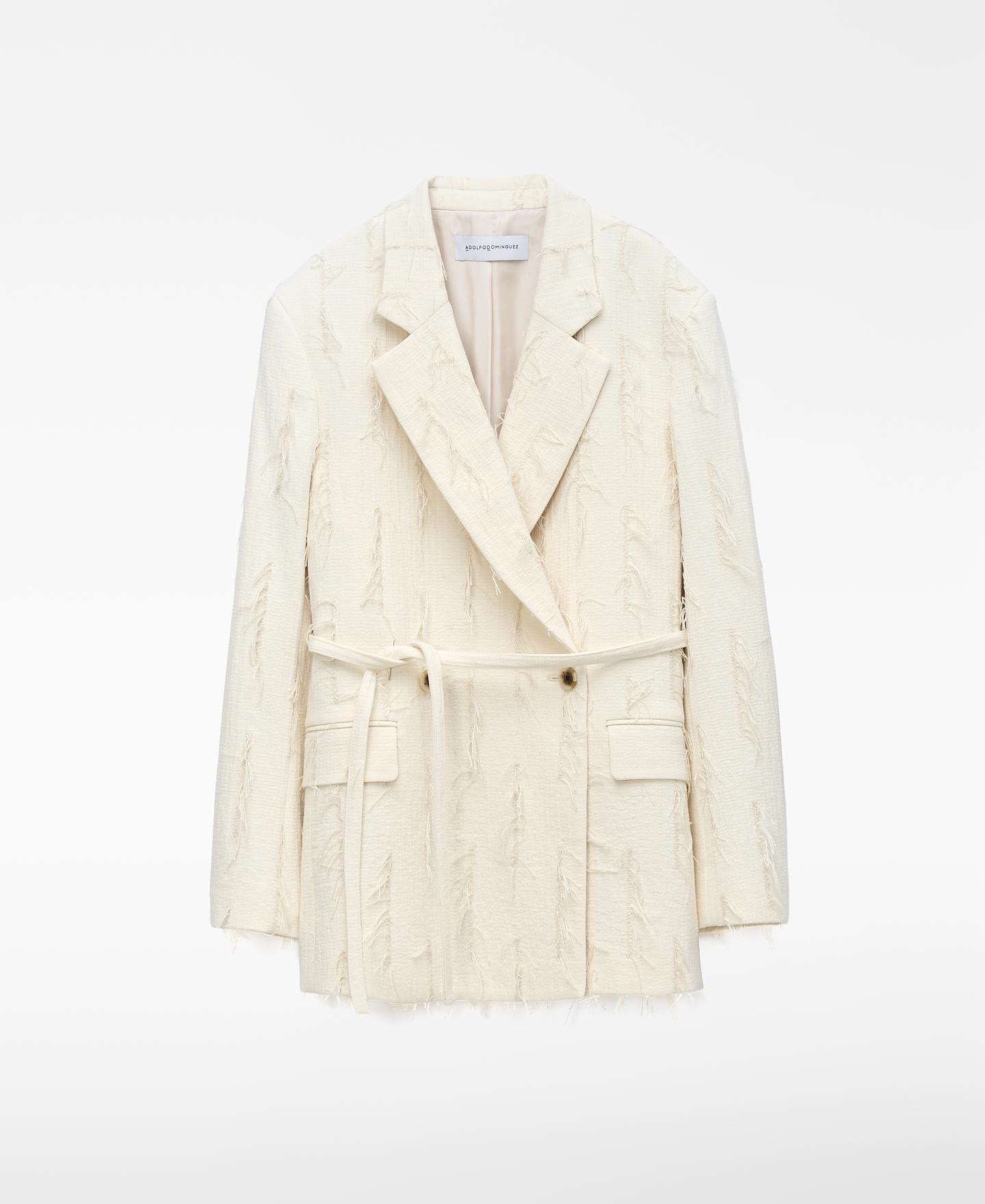 Blazer Cruzado de Corte Sastre Natural-5