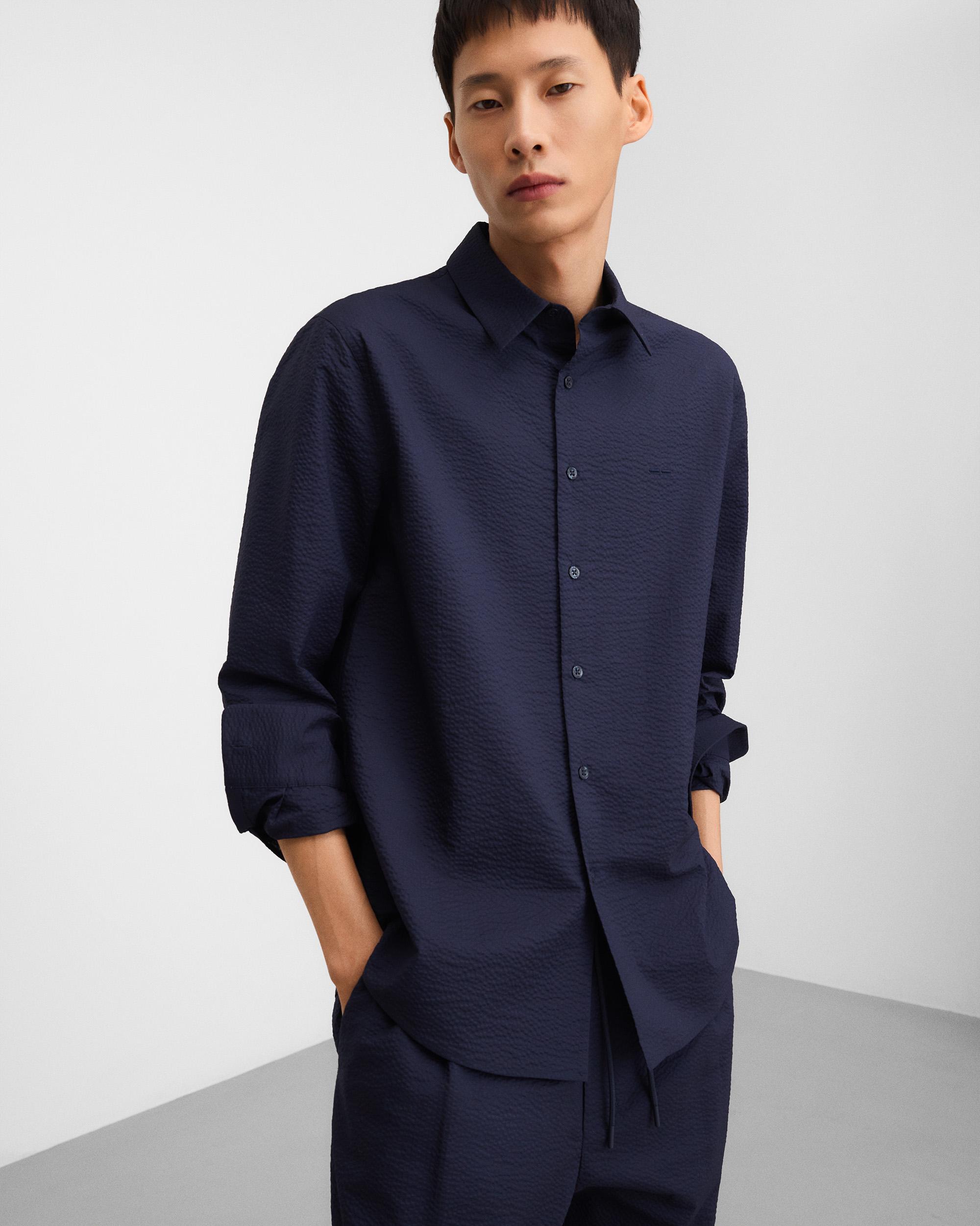 Imagem 0 de Camisa Formal em Tecido Seersucker de Algodão