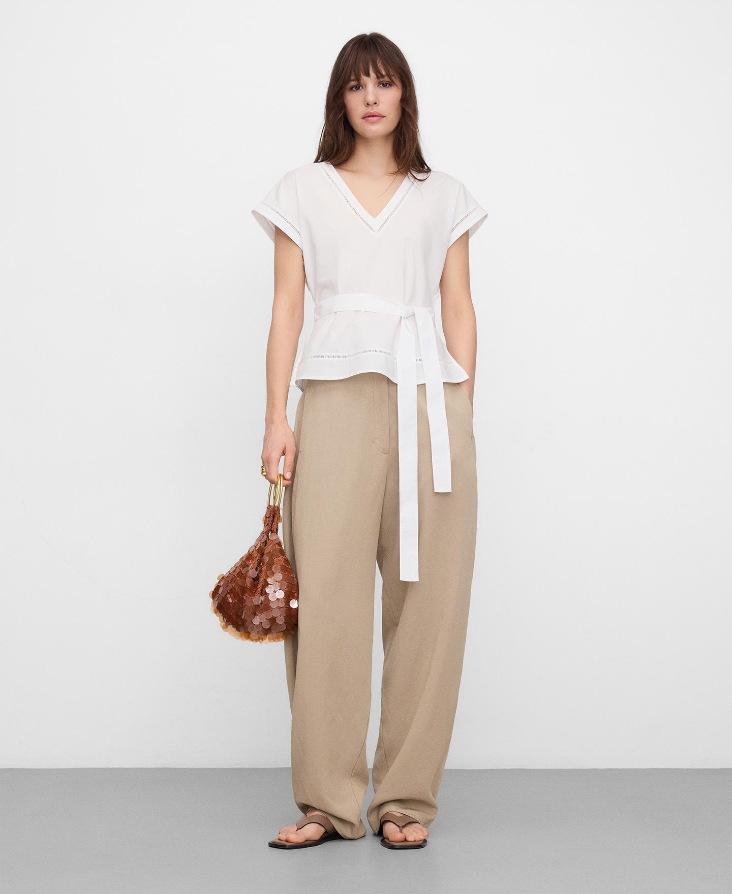 Top Ajustado com Entredós Branco-2