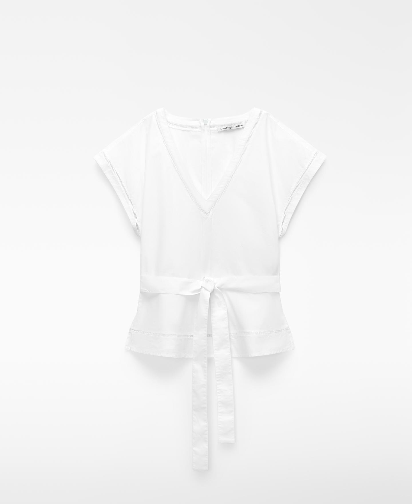 Top Ajustado com Entredós Branco-5