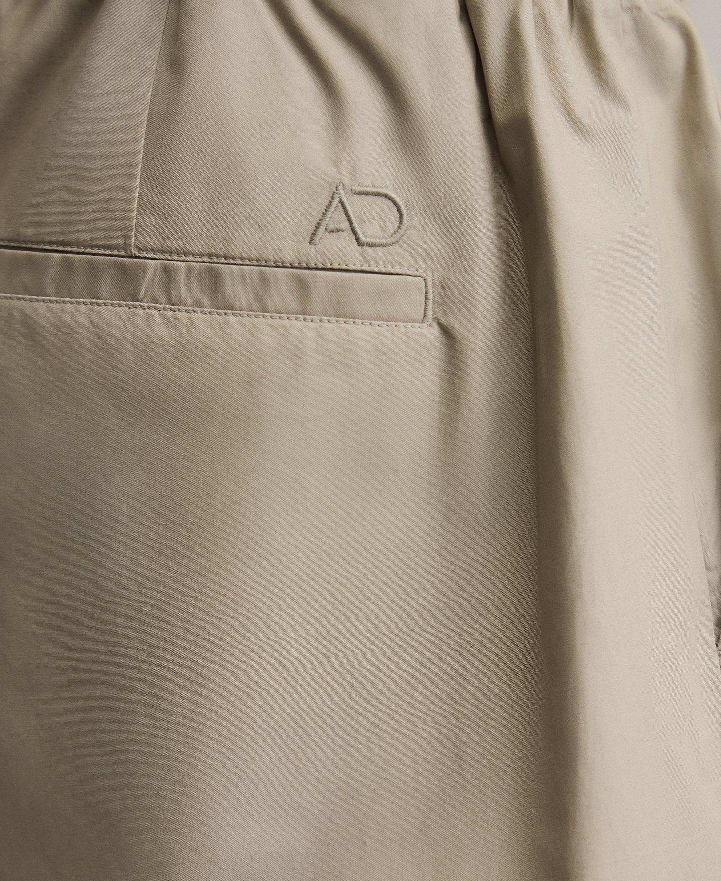 Bermudas de Algodão com Pinça Dupla Cinzento-claro-4