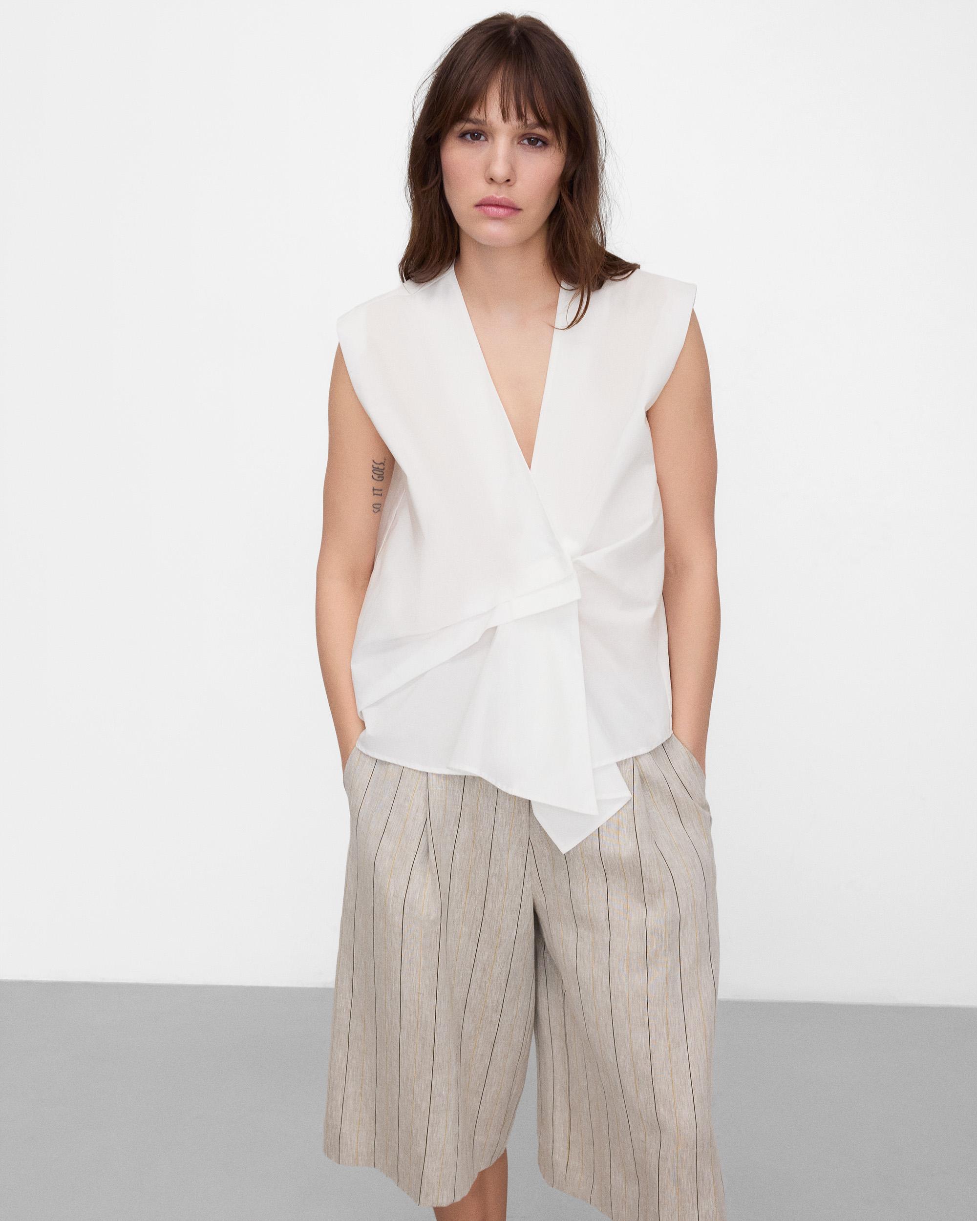 Imagem 0 de Top de Algodão Orgânico com Pregas