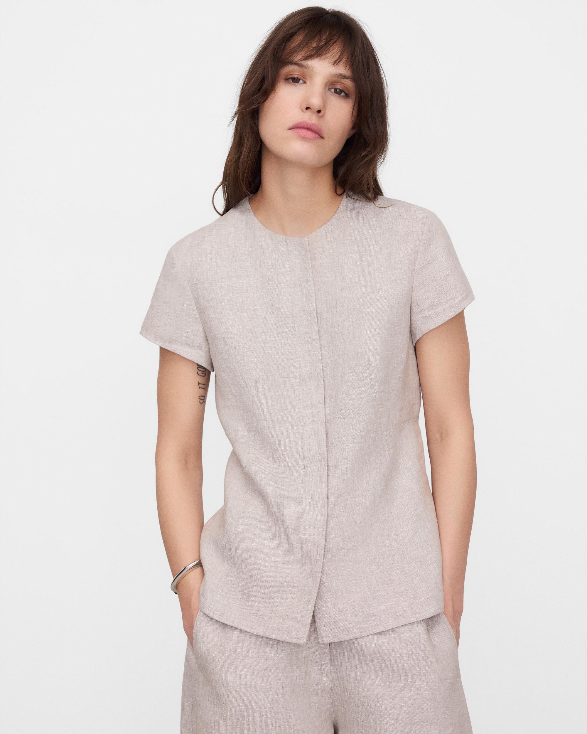 Imagem 0 de Top de Pinças em Linho Europeu