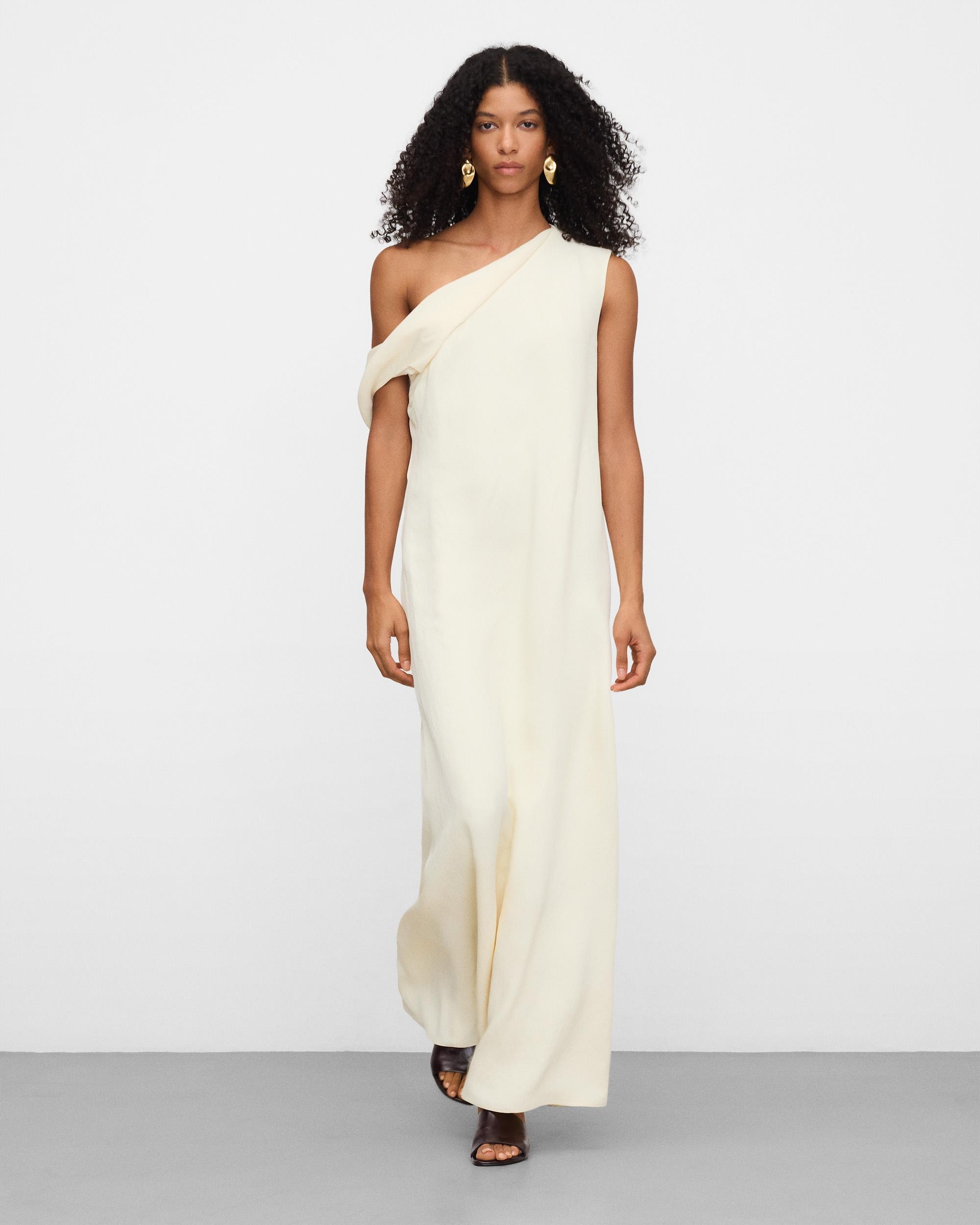 Imagem 0 de Vestido Comprido com Decote Assimétrico