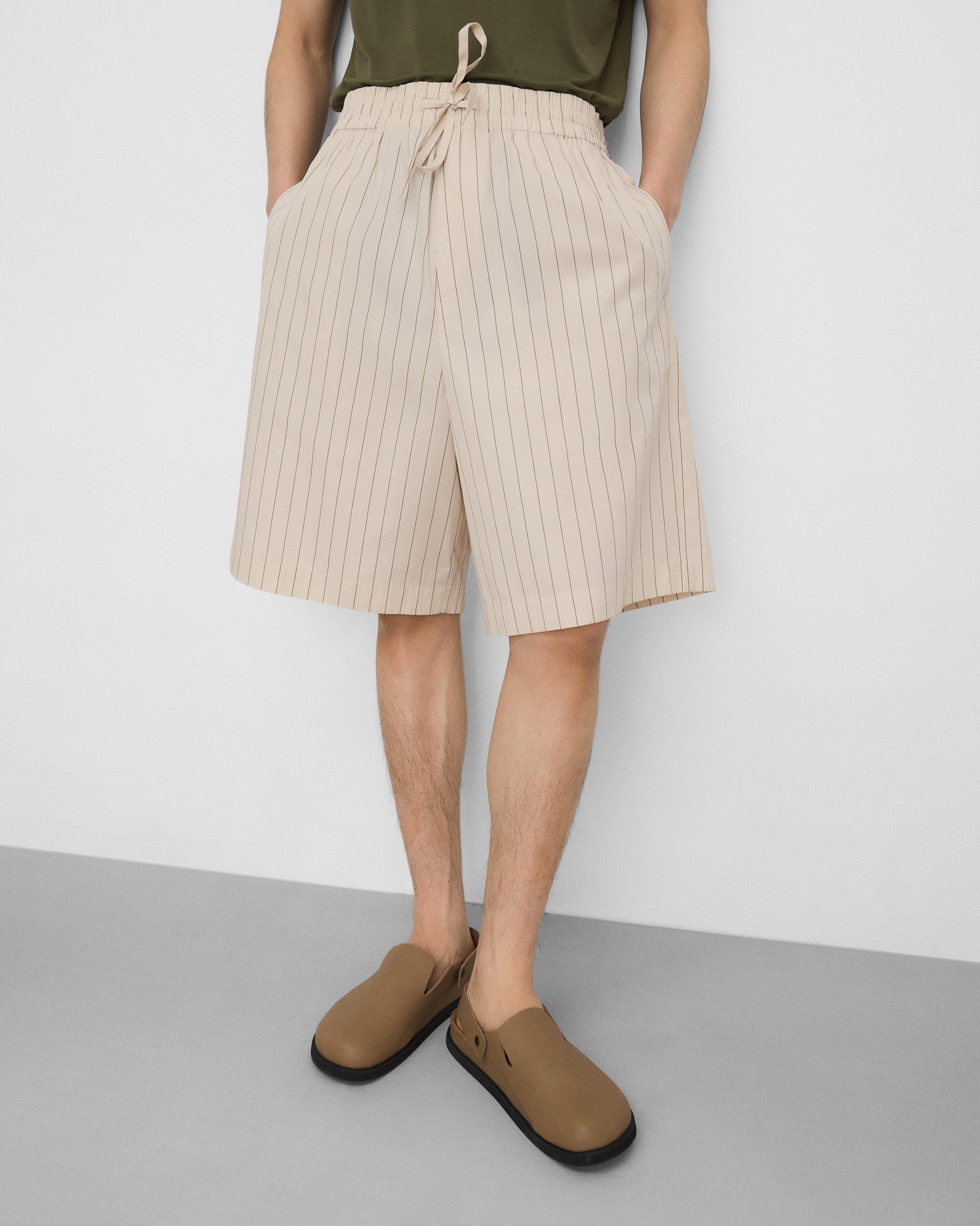 Imagem 0 de Bermudas Relaxed Fit Às Riscas