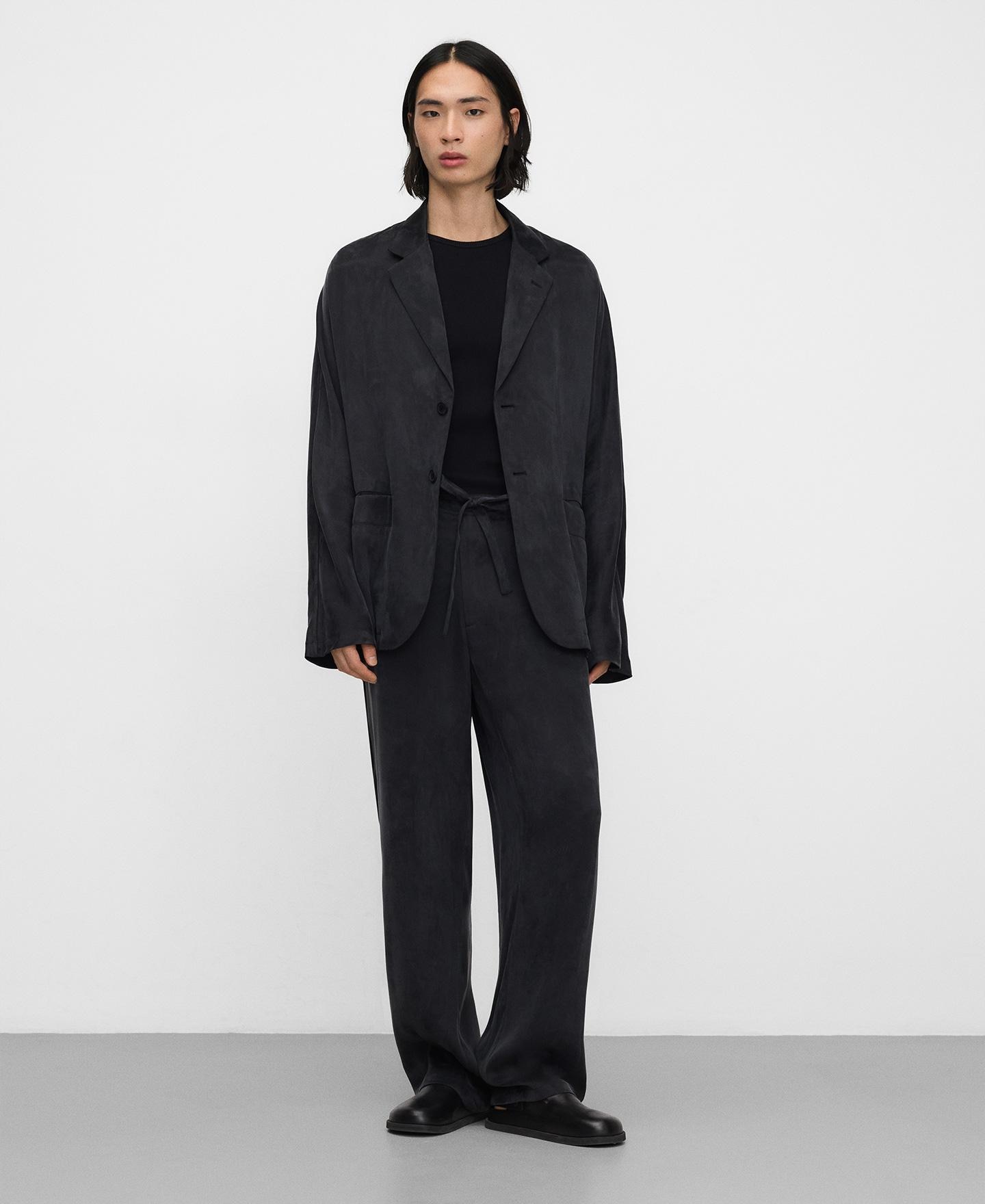 Blazer Relaxed Fit Desestruturada Preto-3