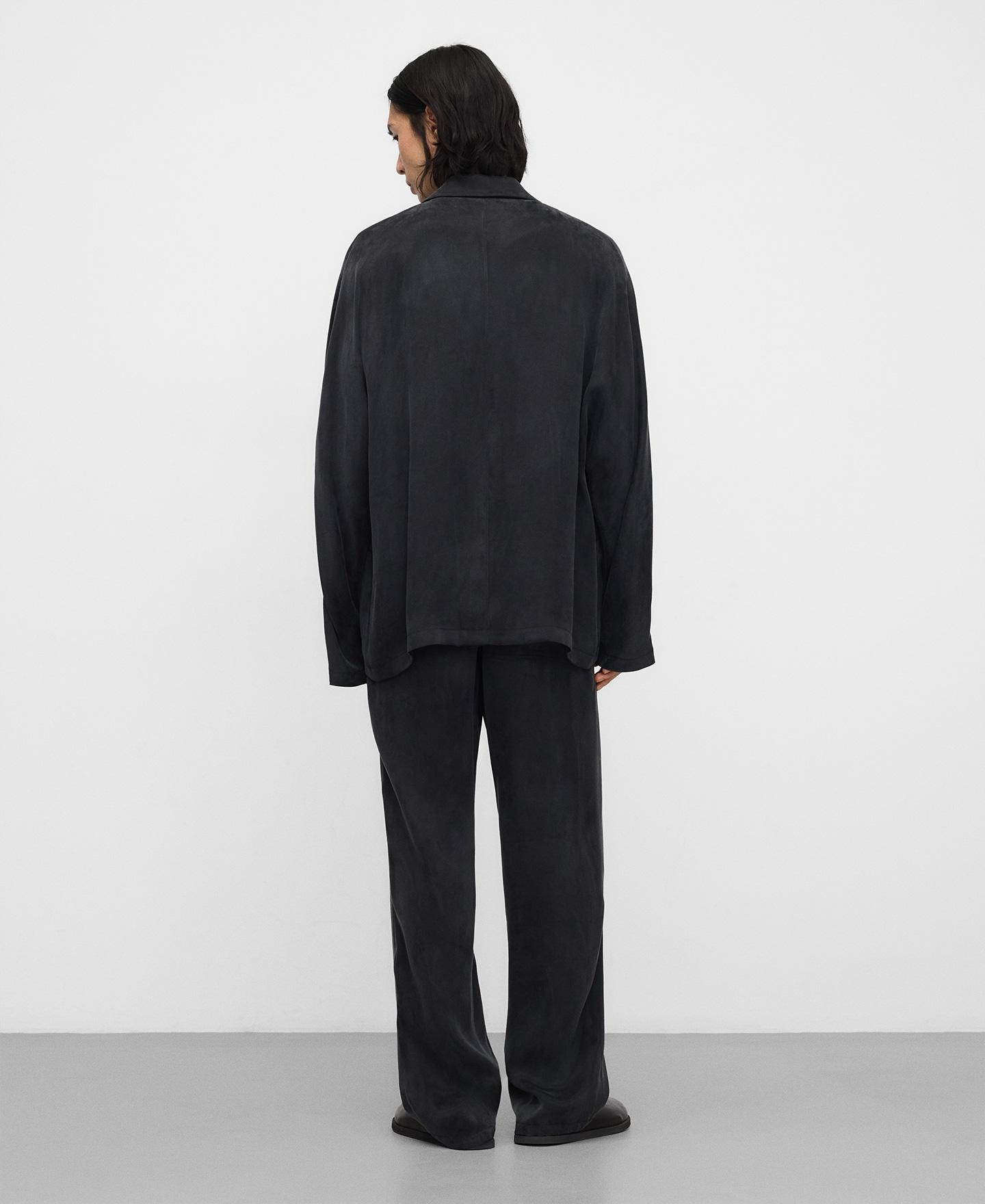 Blazer Relaxed Fit Desestruturada Preto-4