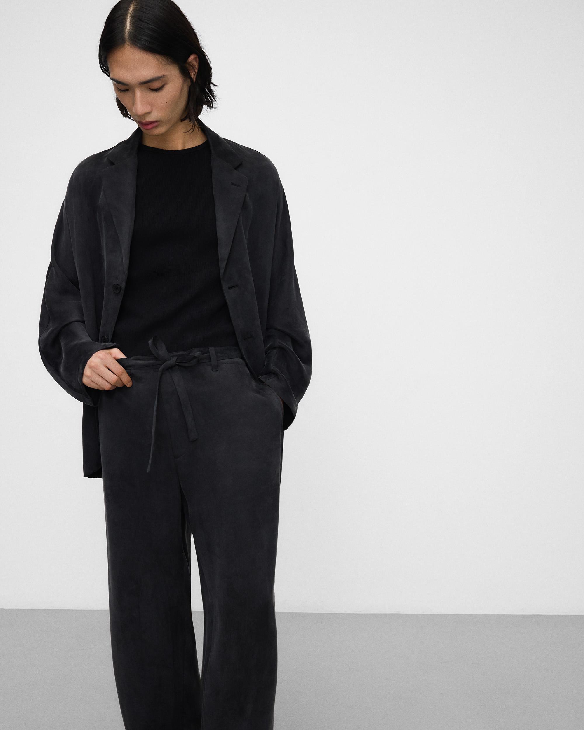 Imagem 0 de Calças Formais Relaxed Fit com Cordão