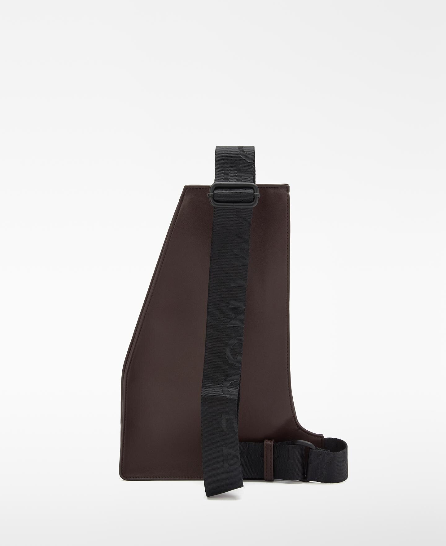 Mala a Tiracolo Crossbody com Alça Ajustável Castanho-escuro-2