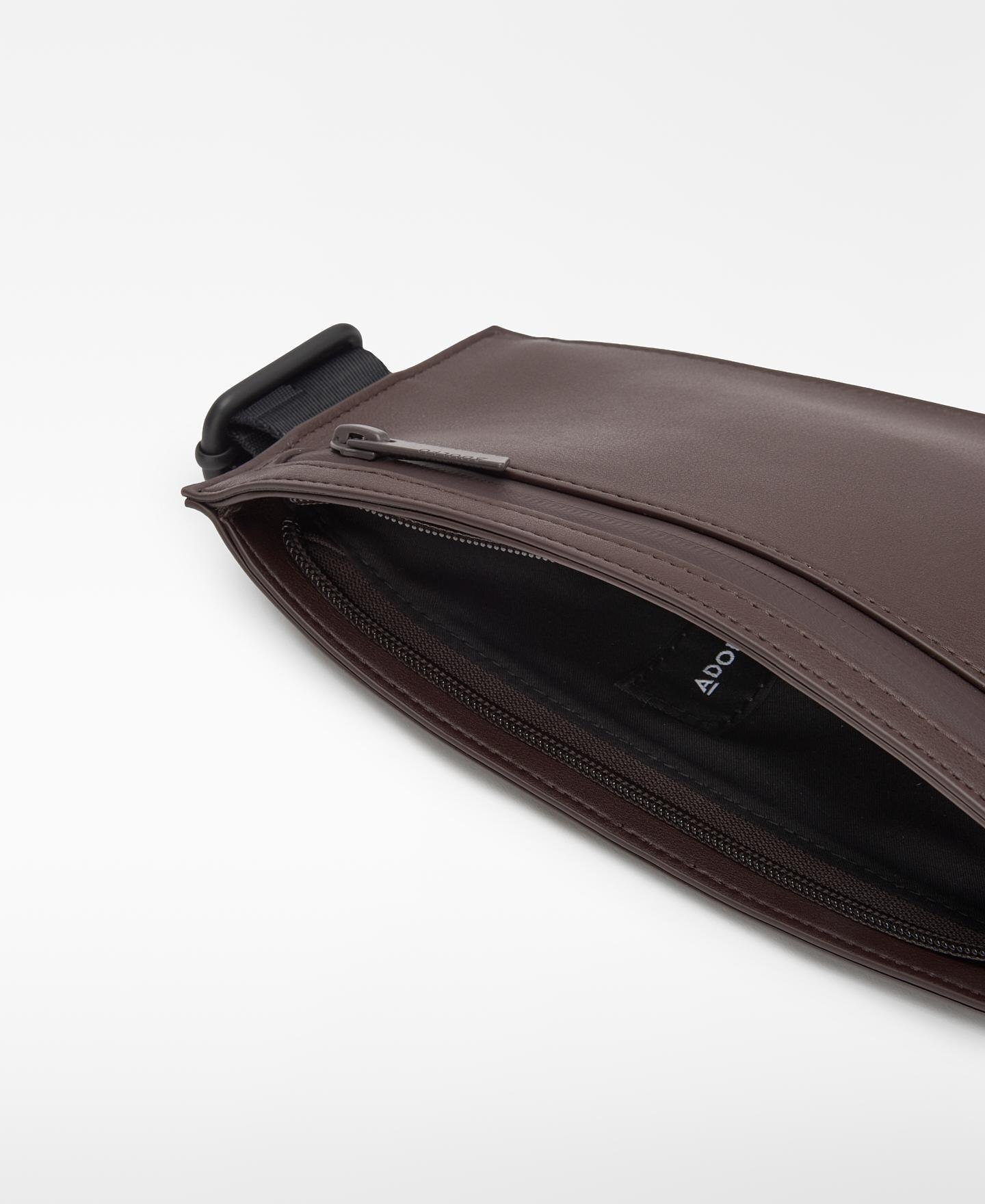 Mala a Tiracolo Crossbody com Alça Ajustável Castanho-escuro-4