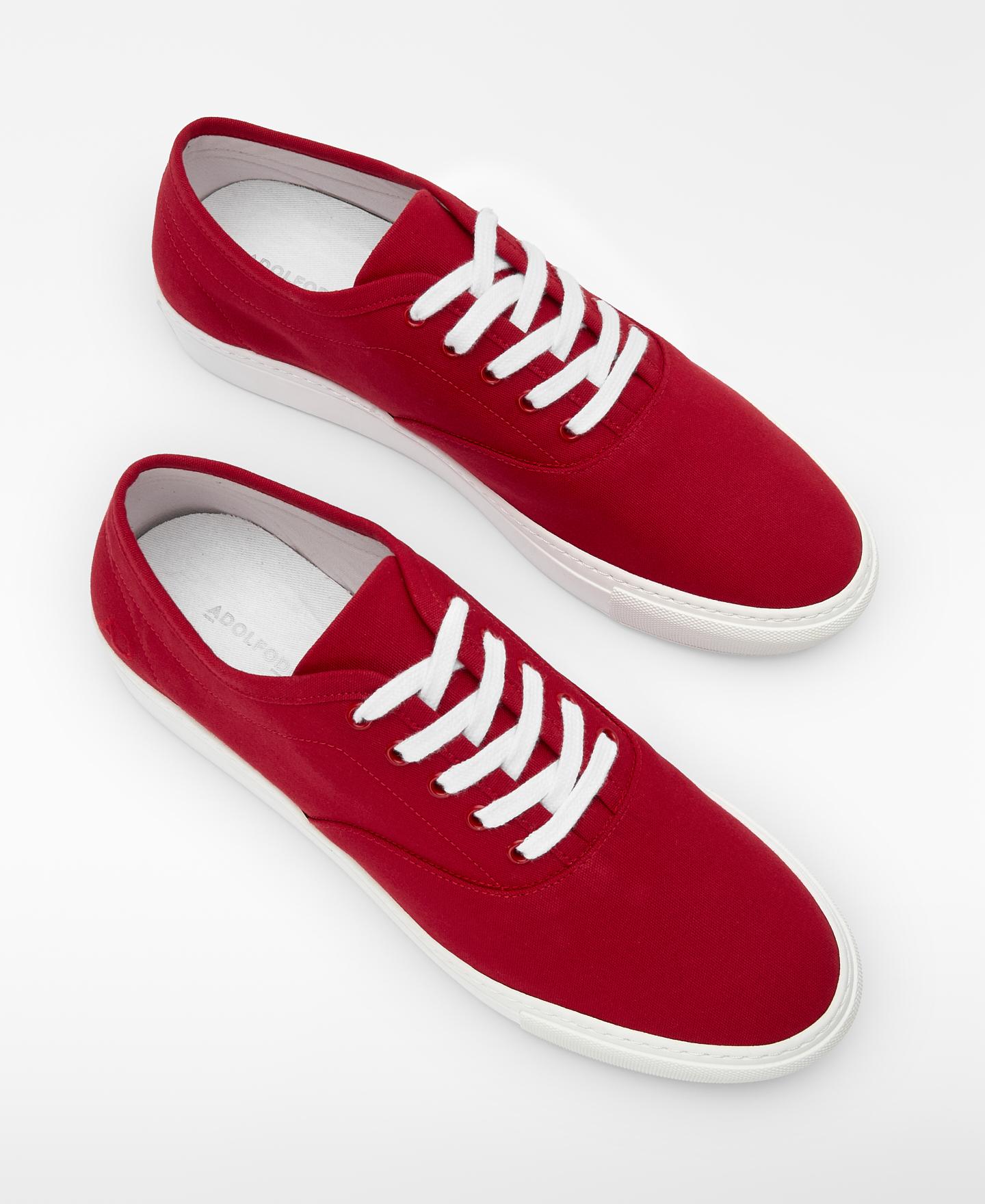 Sapatilhas Desportivas Acolchoadas em Algodão Vermelho-2