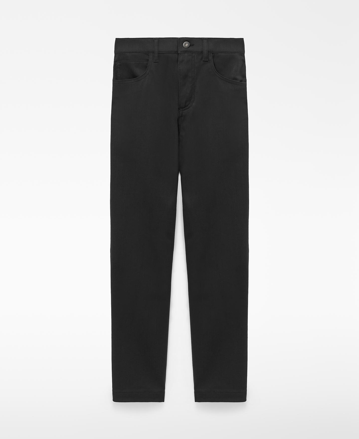 Jeans com Corte a Direito Denim Comfort com Cinco Bolsos Preto-5
