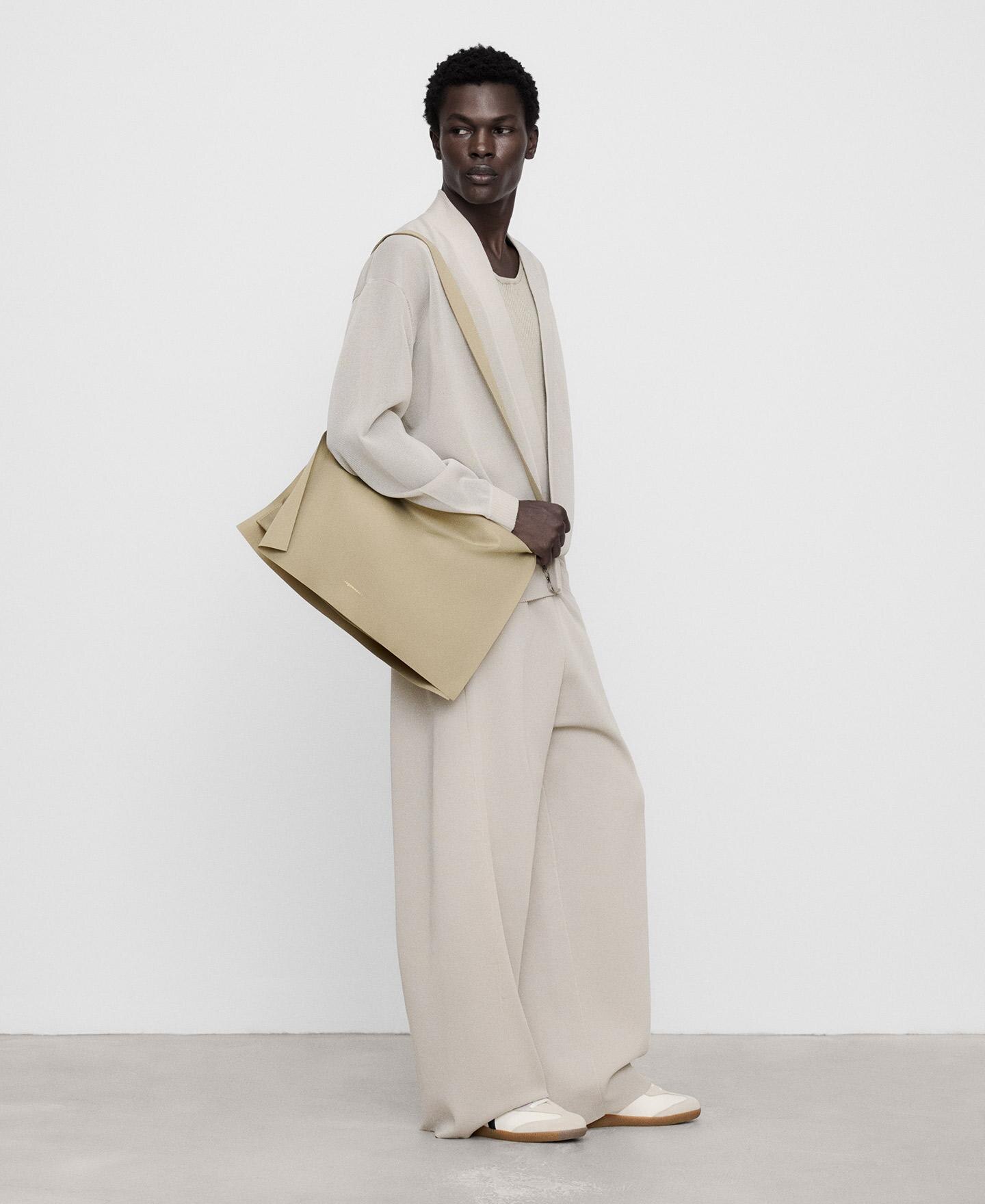 Casaco Kimono em Malha Semi-transparente Cru-6