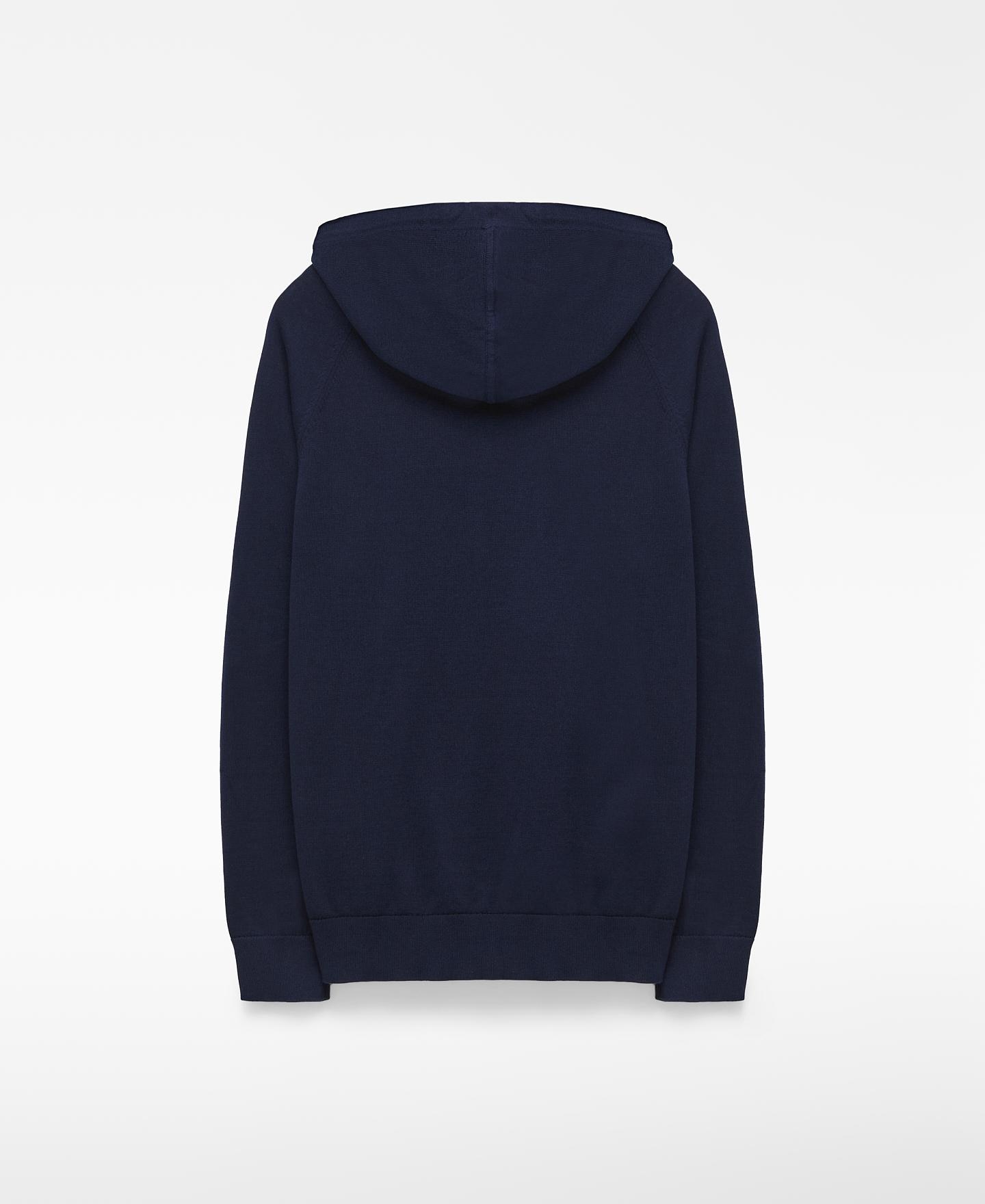 Sweatshirt de Algodão com Capuz Ajustável Azul-marinho-2