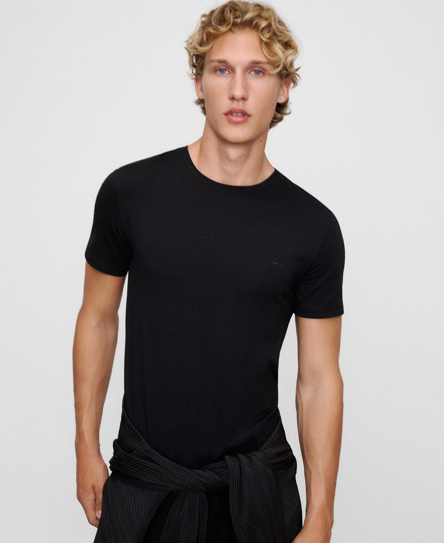 Imagem 0 de T-shirt de Manga Curta Slim Fit com Algodão