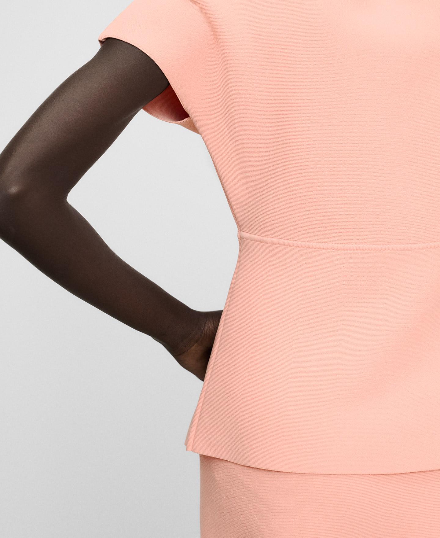 Top Peplum com Decote Barco Salmão-5