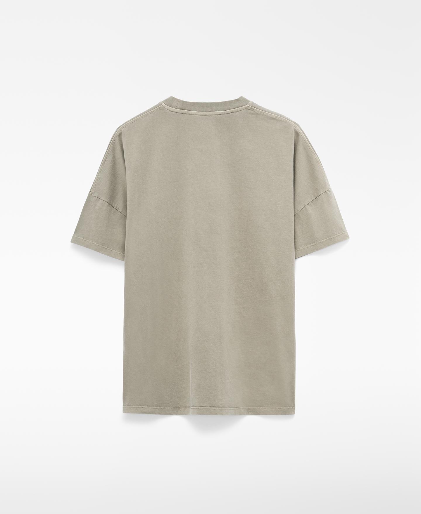 T-shirt de Manga Curta em Algodão com Regular Fit e Gola Redonda Taupe-2