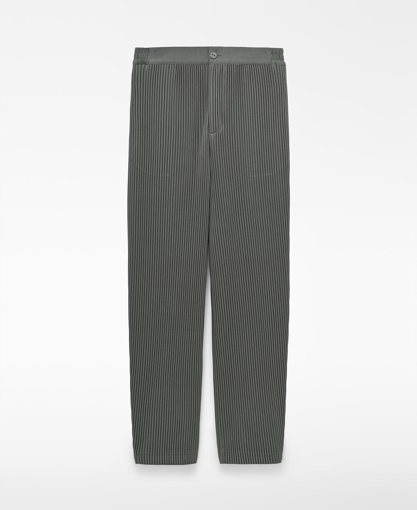 Calças Semi-jogger em Crinkle Cinzento-5