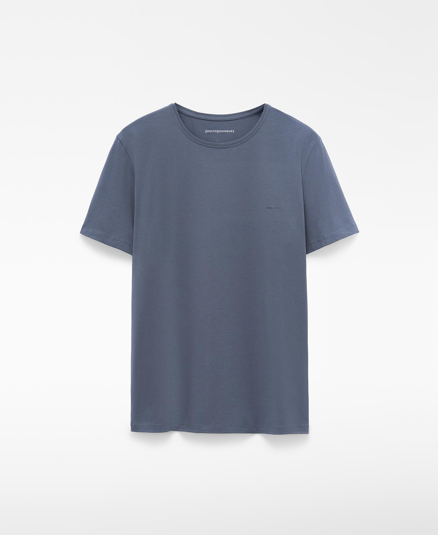 Imagem 0 de T-shirt de Manga Curta Slim Fit com Algodão e Gola Redonda