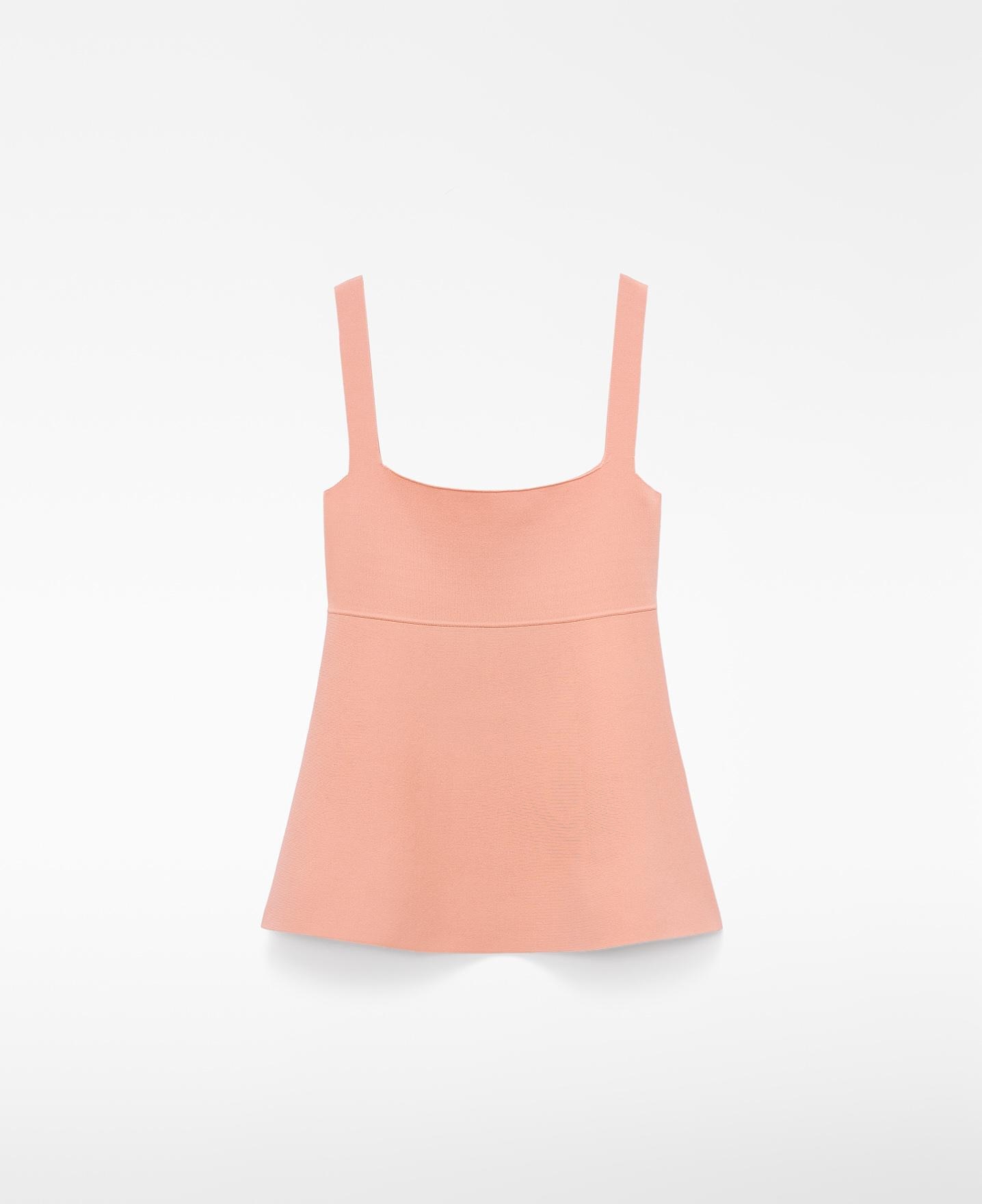 Top Peplum com Alças Salmão-5