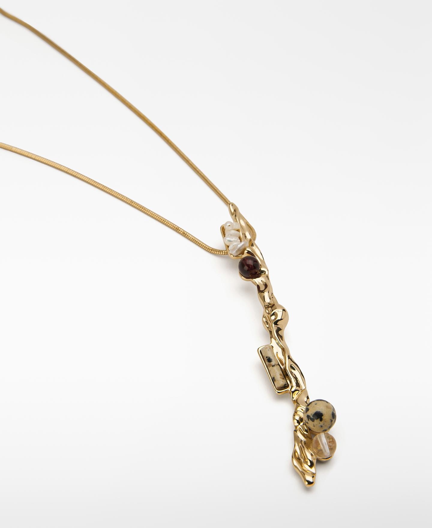 Colar com Pérolas e Cerâmica Multicolor-2